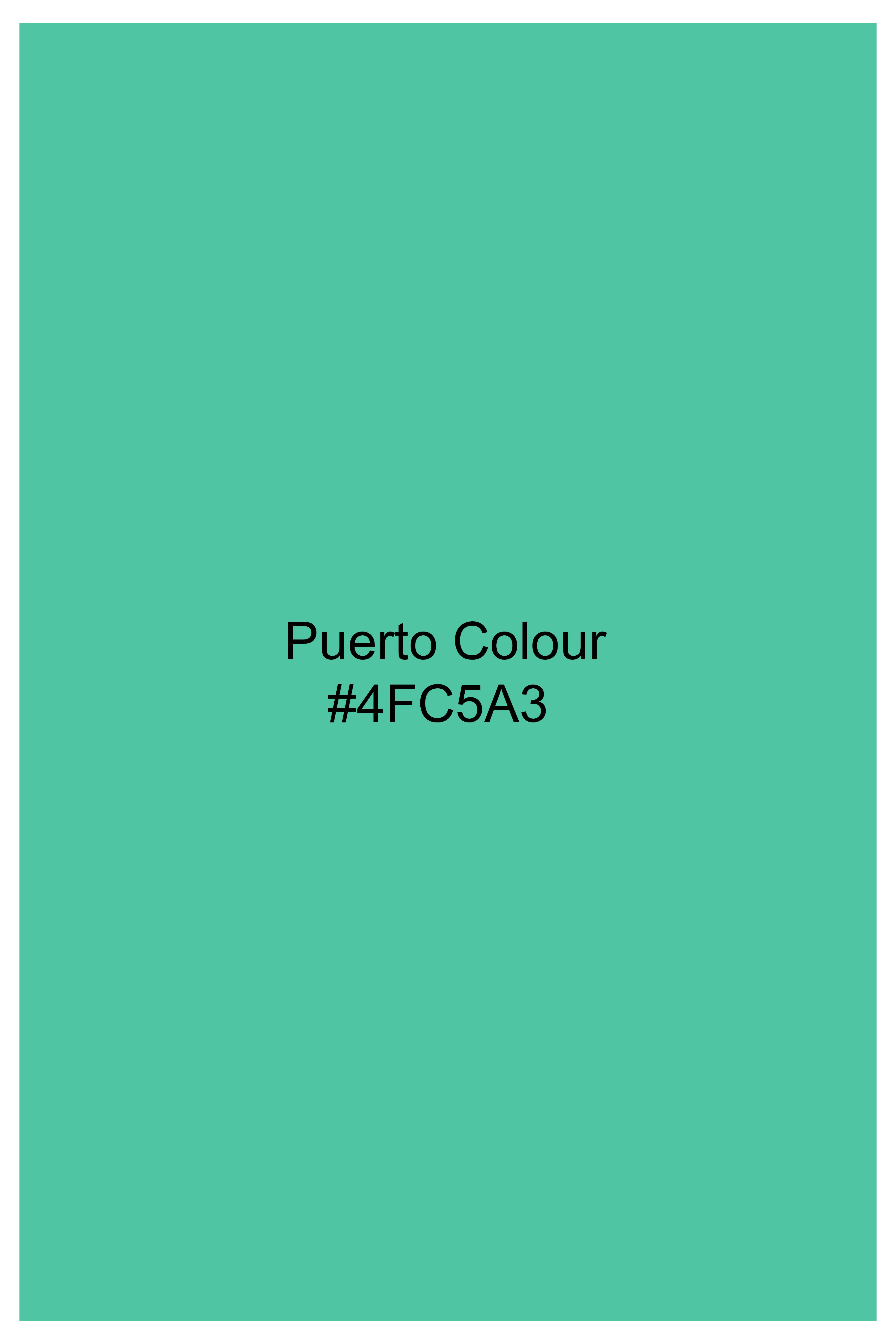Puerto Green Premium Cotton Knit Stretchable Crop Top with Polo Collar