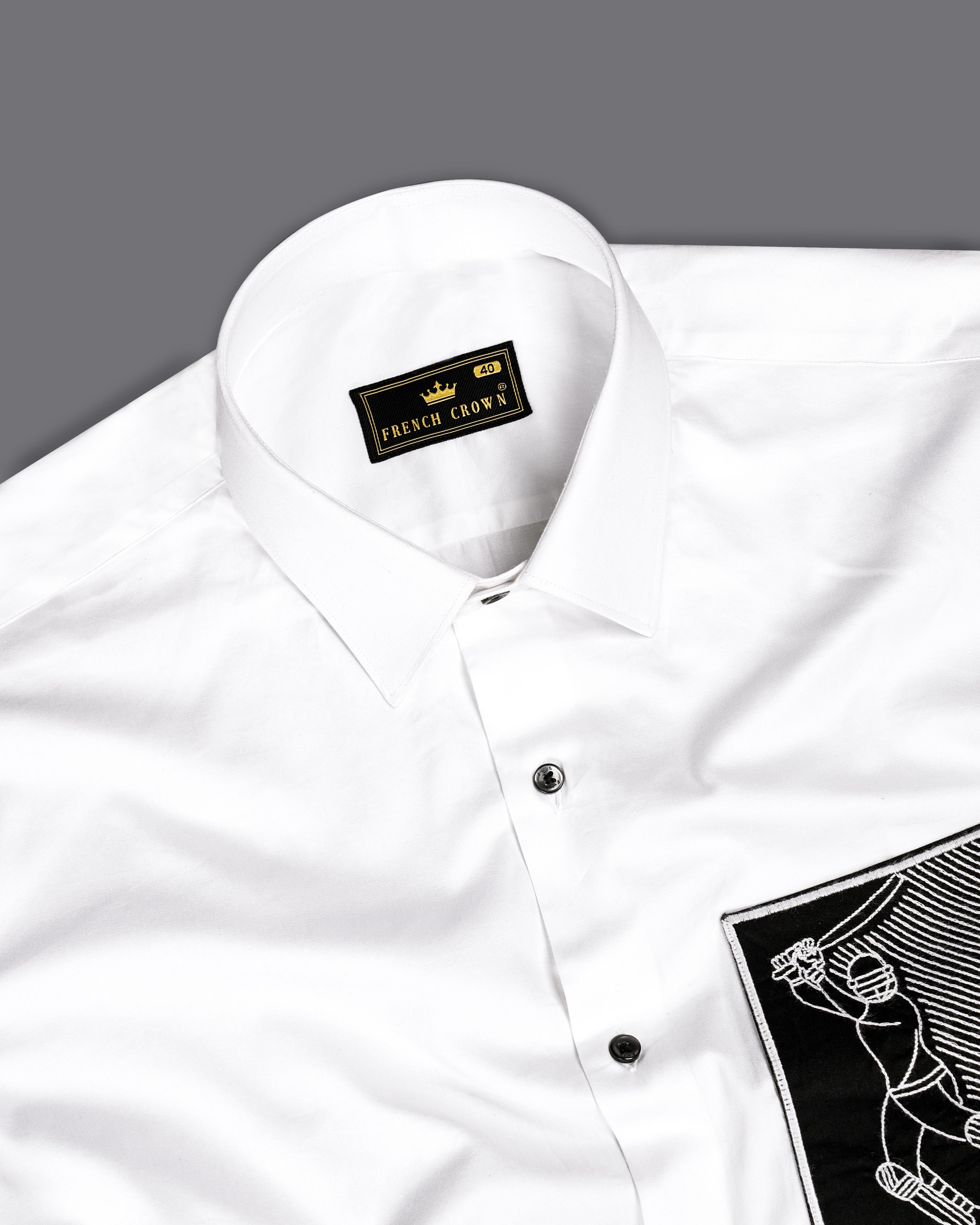 Bright White Subtle Sheen with Black Cricketer Embroidered Work Super Soft Premium cotton Shirt 1062-BLK-E052-38,1062-BLK-E052-H-38,1062-BLK-E052-39,1062-BLK-E052-H-39,1062-BLK-E052-40,1062-BLK-E052-H-40,1062-BLK-E052-42,1062-BLK-E052-H-42,1062-BLK-E052-44,1062-BLK-E052-H-44,1062-BLK-E052-46,1062-BLK-E052-H-46,1062-BLK-E052-48,1062-BLK-E052-H-48,1062-BLK-E052-50,1062-BLK-E052-H-50,1062-BLK-E052-52,1062-BLK-E052-H-52