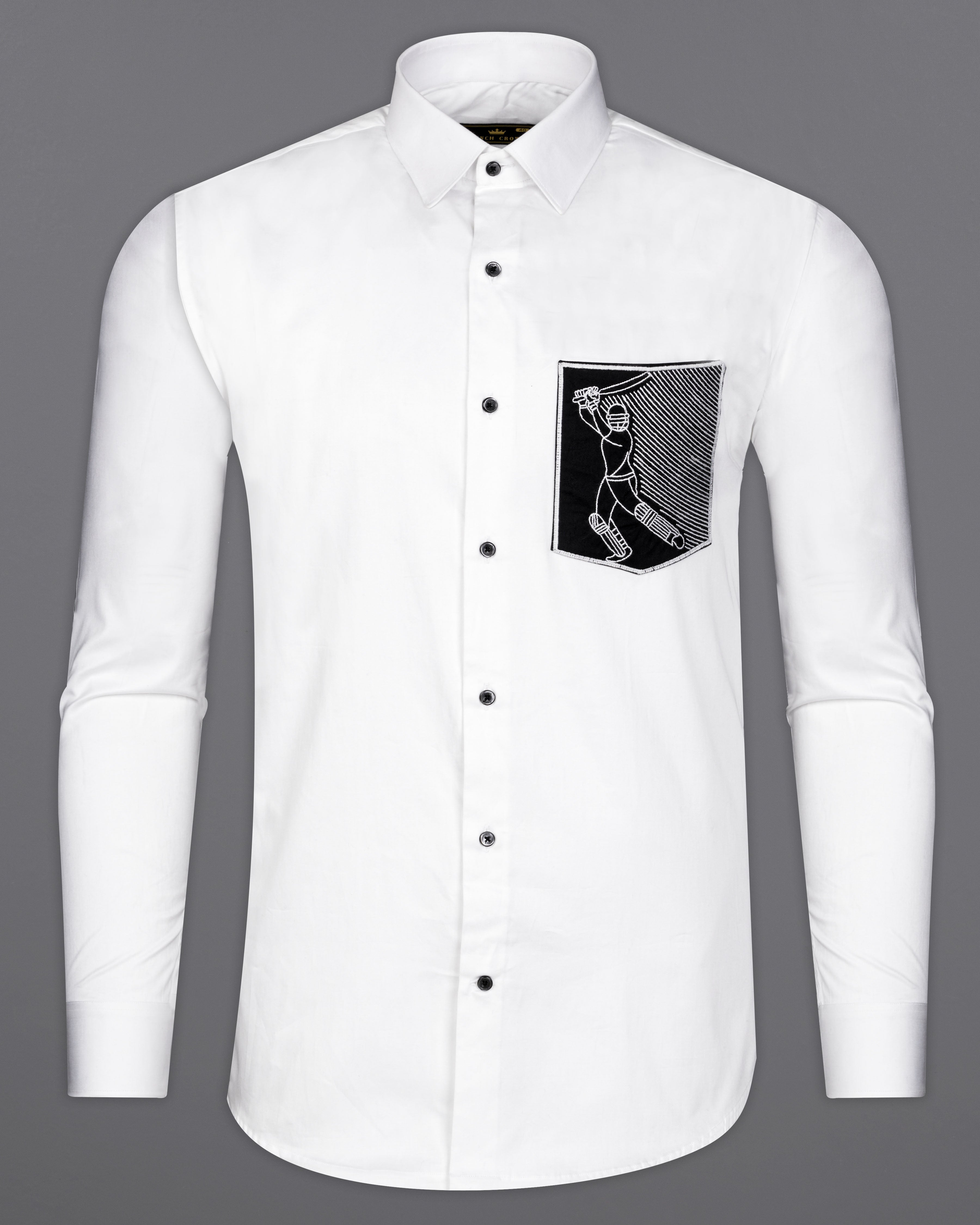 Bright White Subtle Sheen with Black Cricketer Embroidered Work Super Soft Premium cotton Shirt 1062-BLK-E052-38,1062-BLK-E052-H-38,1062-BLK-E052-39,1062-BLK-E052-H-39,1062-BLK-E052-40,1062-BLK-E052-H-40,1062-BLK-E052-42,1062-BLK-E052-H-42,1062-BLK-E052-44,1062-BLK-E052-H-44,1062-BLK-E052-46,1062-BLK-E052-H-46,1062-BLK-E052-48,1062-BLK-E052-H-48,1062-BLK-E052-50,1062-BLK-E052-H-50,1062-BLK-E052-52,1062-BLK-E052-H-52