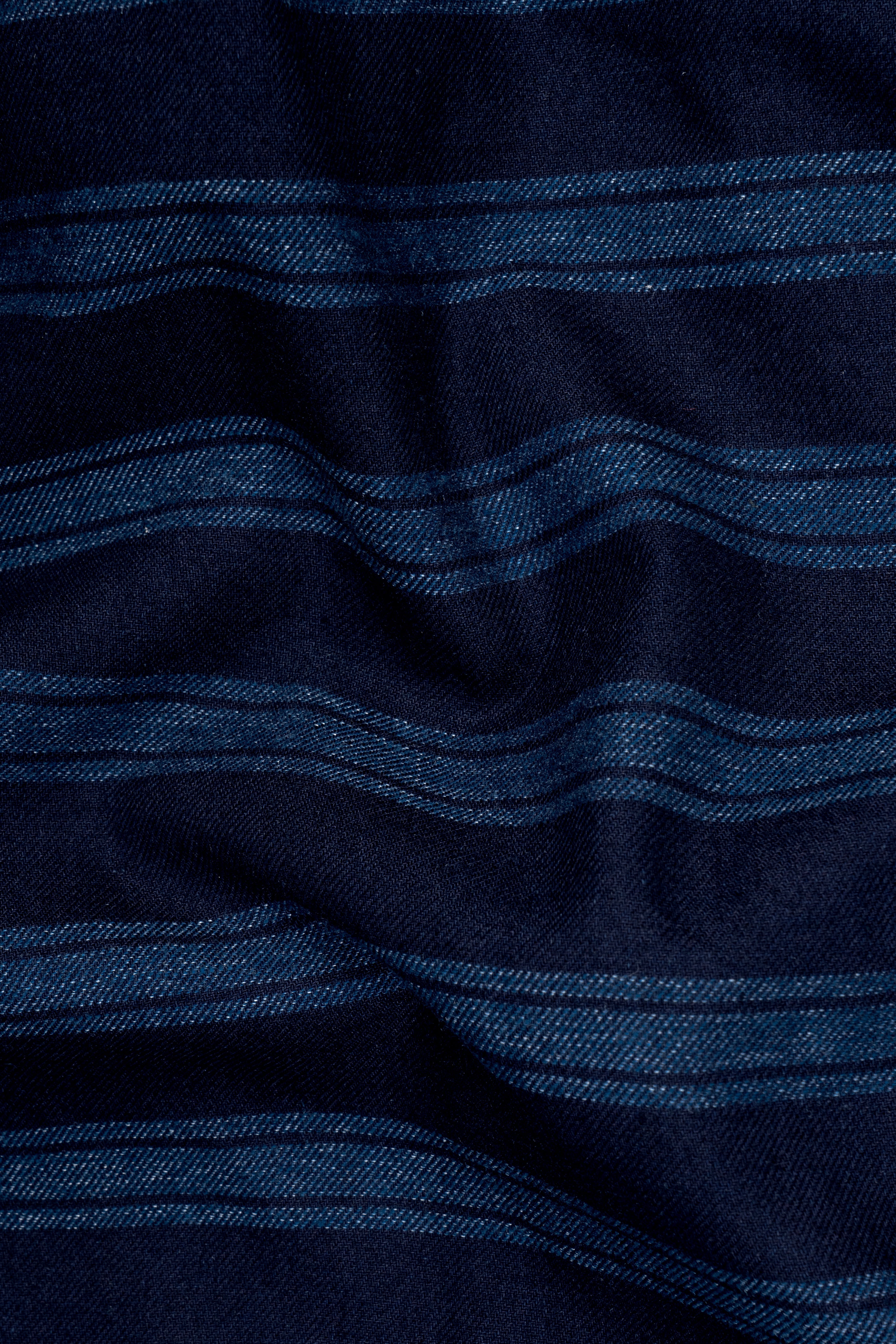 Mirage and Rhino Blue Striped Indigo Denim Shirt