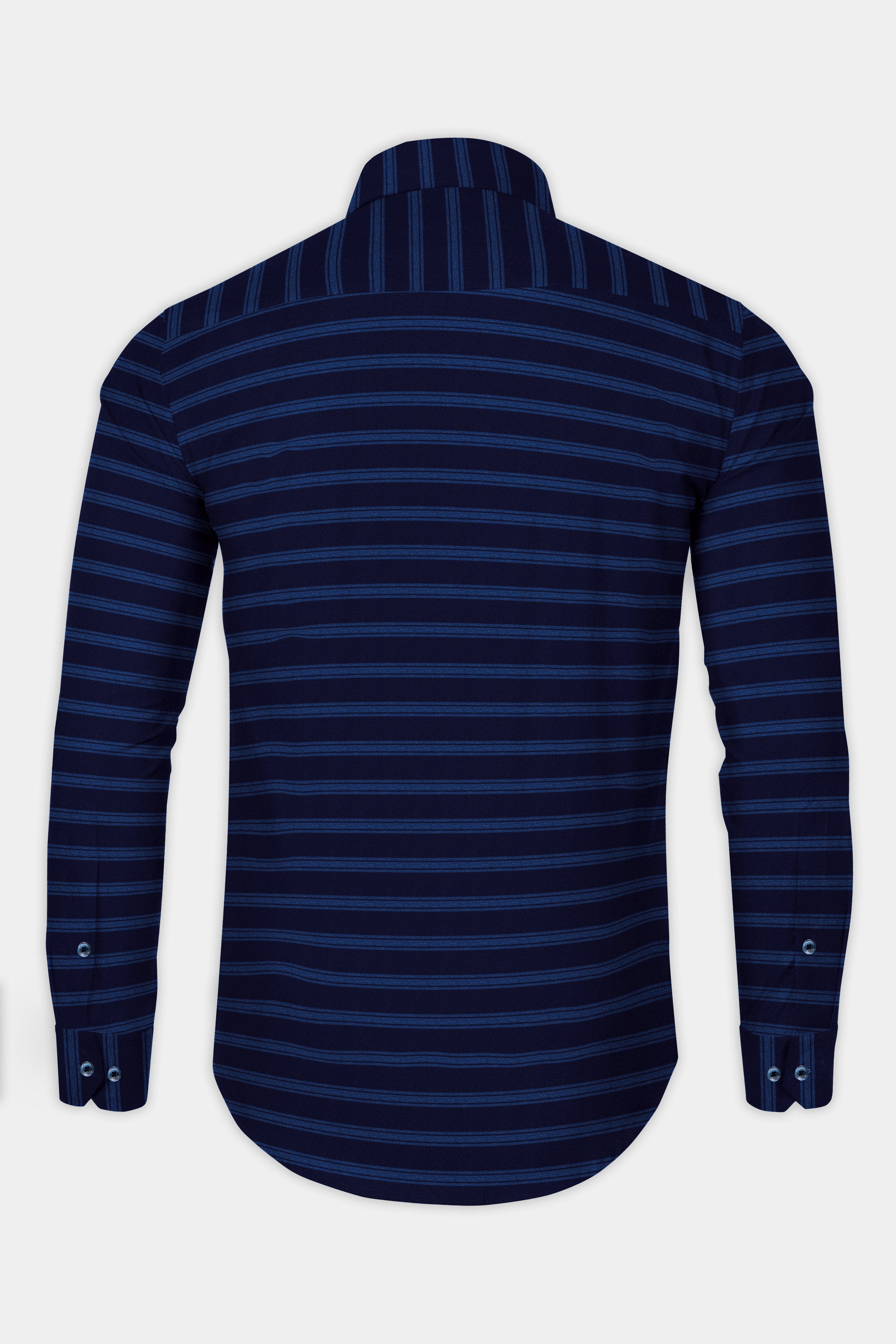 Mirage and Rhino Blue Striped Indigo Denim Shirt