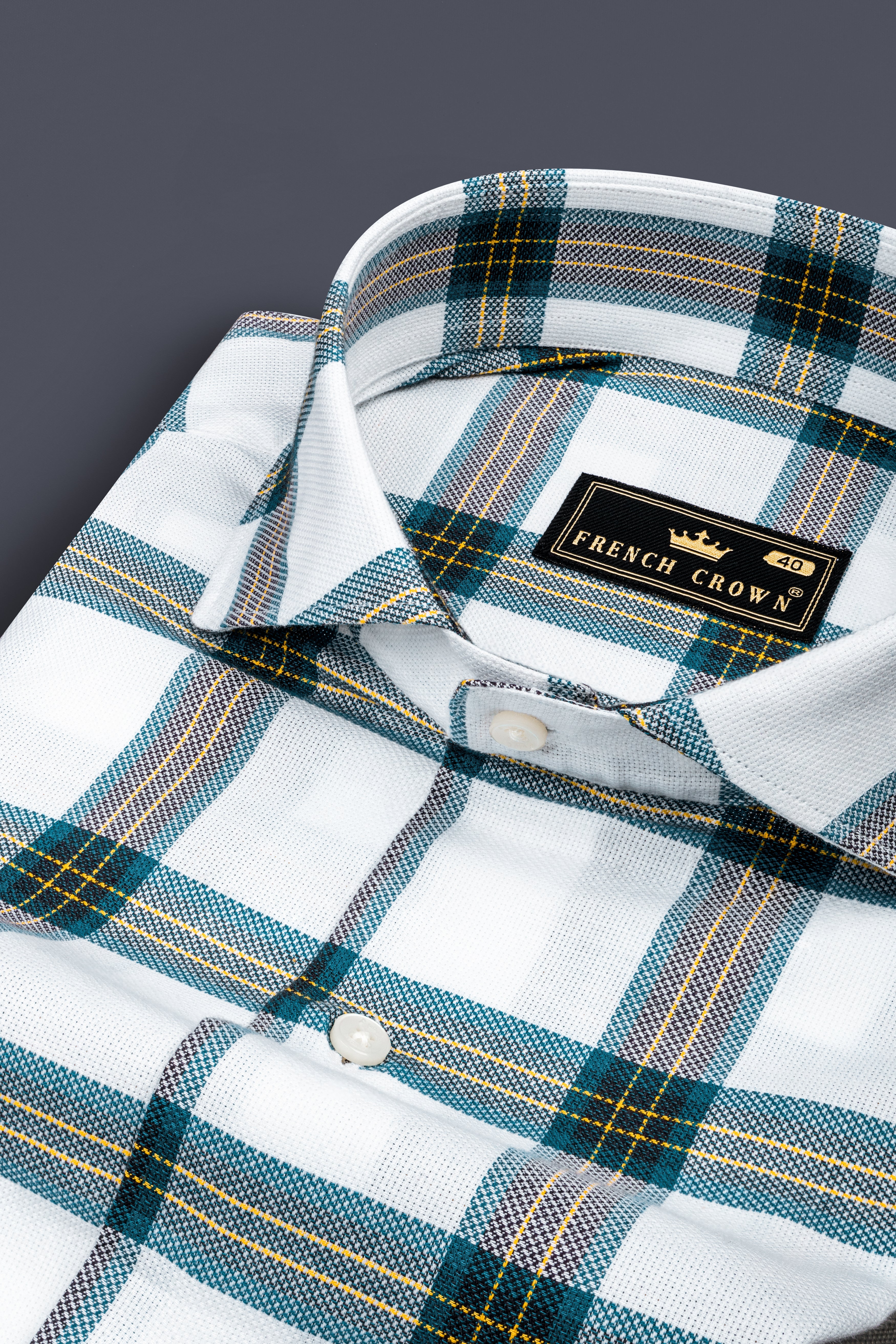 Bright White Multicolor Checkered Dobby Textured Premium Giza Cotton Shirt 12452-CA-38, 12452-CA-H-38, 12452-CA-39, 12452-CA-H-39, 12452-CA-40, 12452-CA-H-40, 12452-CA-42, 12452-CA-H-42, 12452-CA-44, 12452-CA-H-44, 12452-CA-46, 12452-CA-H-46, 12452-CA-48, 12452-CA-H-48, 12452-CA-50, 12452-CA-H-50, 12452-CA-52, 12452-CA-H-52