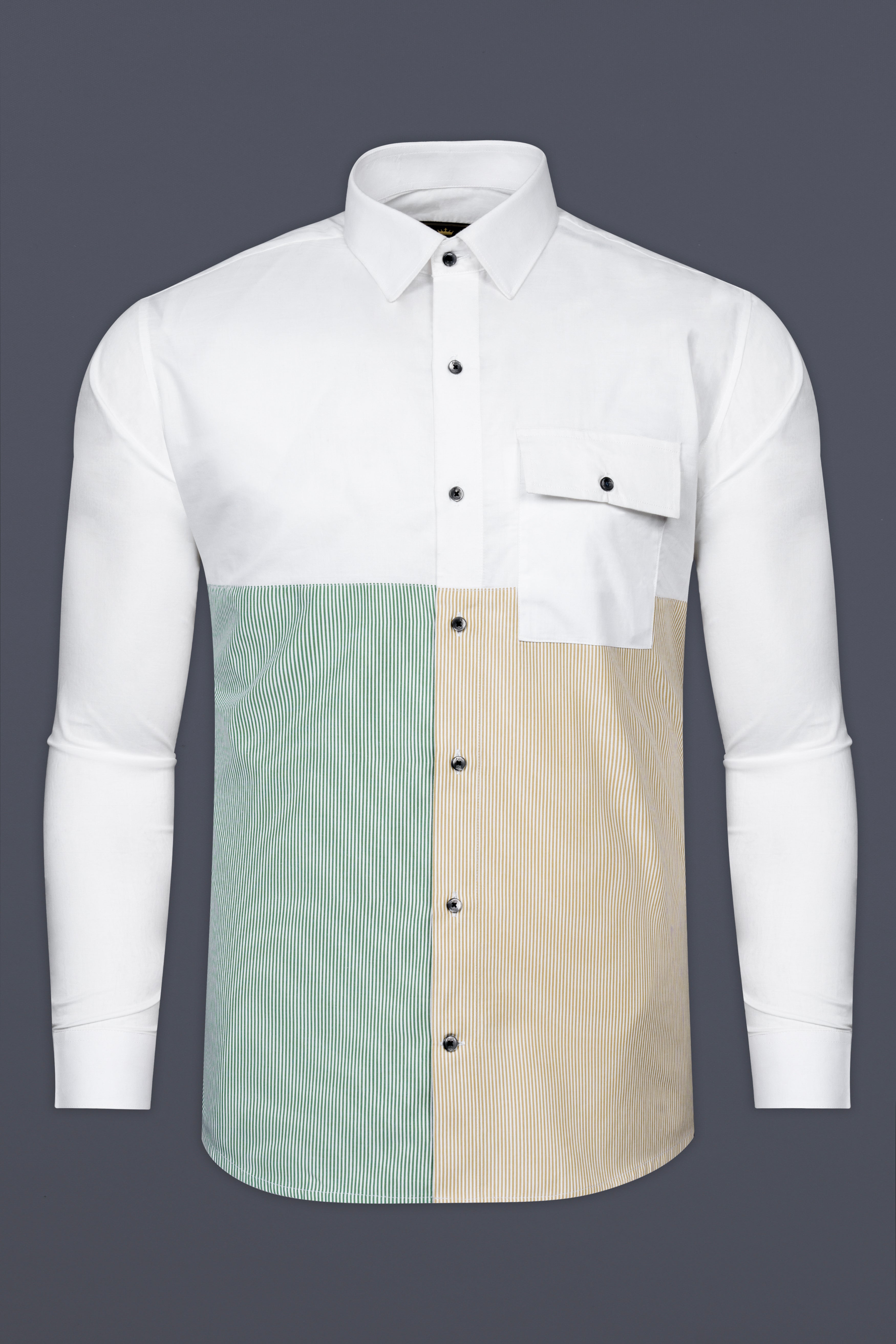 Bright White with Green and Yellow Striped Super Soft Premium Giza Cotton Designer Shirt 12460-BLK-FP-P541-38, 12460-BLK-FP-P541-H-38, 12460-BLK-FP-P541-39, 12460-BLK-FP-P541-H-39, 12460-BLK-FP-P541-40, 12460-BLK-FP-P541-H-40, 12460-BLK-FP-P541-42, 12460-BLK-FP-P541-H-42, 12460-BLK-FP-P541-44, 12460-BLK-FP-P541-H-44, 12460-BLK-FP-P541-46, 12460-BLK-FP-P541-H-46, 12460-BLK-FP-P541-48, 12460-BLK-FP-P541-H-48, 12460-BLK-FP-P541-50, 12460-BLK-FP-P541-H-50, 12460-BLK-FP-P541-52, 12460-BLK-FP-P541-H-52