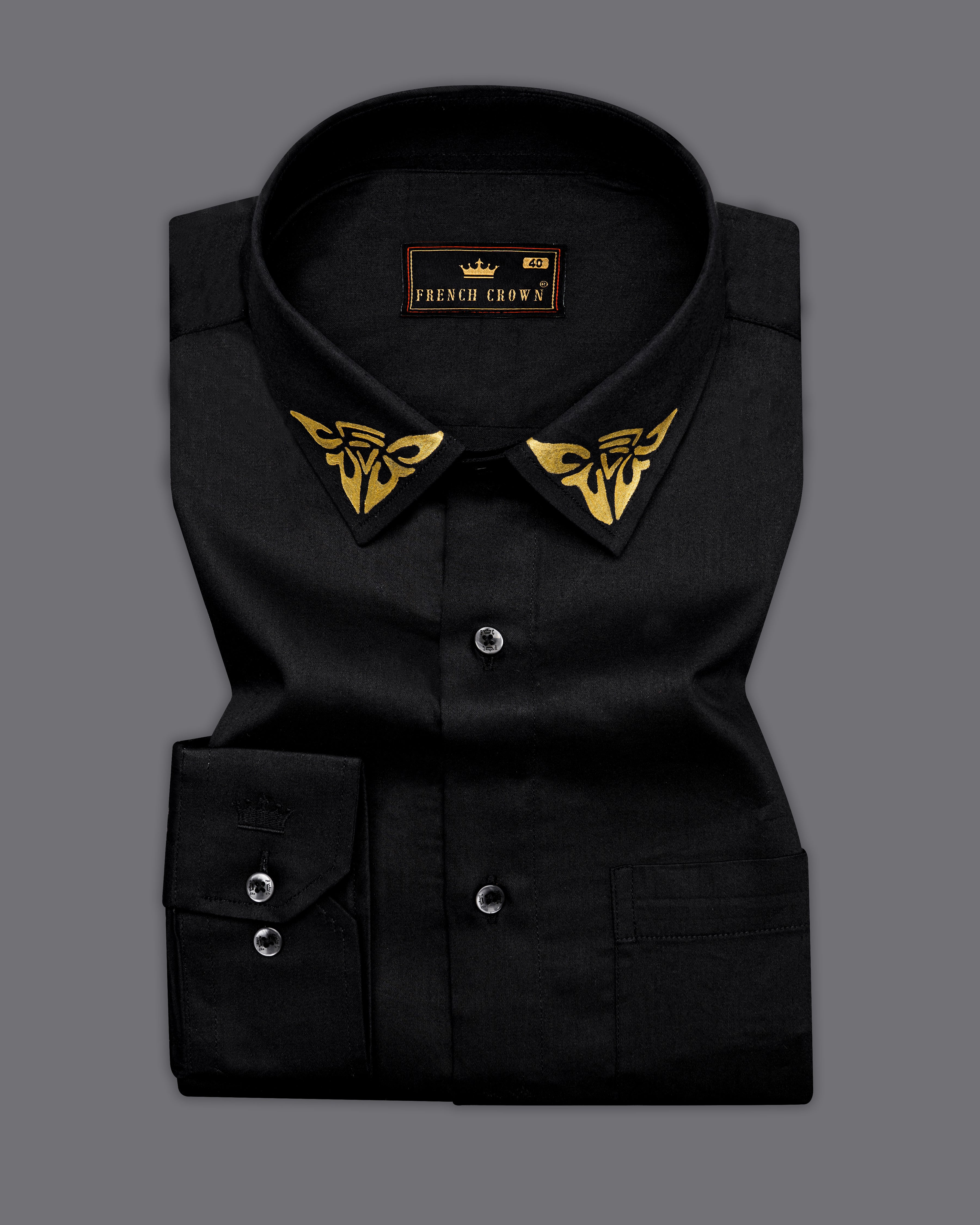 Jade Black With Hand Painted Super Soft Premium Cotton Designer Shirt 1312-BLK-ART-38, 1312-BLK-ART-H-38, 1312-BLK-ART-39, 1312-BLK-ART-H-39, 1312-BLK-ART-40, 1312-BLK-ART-H-40, 1312-BLK-ART-42, 1312-BLK-ART-H-42, 1312-BLK-ART-44, 1312-BLK-ART-H-44, 1312-BLK-ART-46, 1312-BLK-ART-H-46, 1312-BLK-ART-48, 1312-BLK-ART-H-48, 1312-BLK-ART-50, 1312-BLK-ART-H-50, 1312-BLK-ART-52, 1312-BLK-ART-H-52