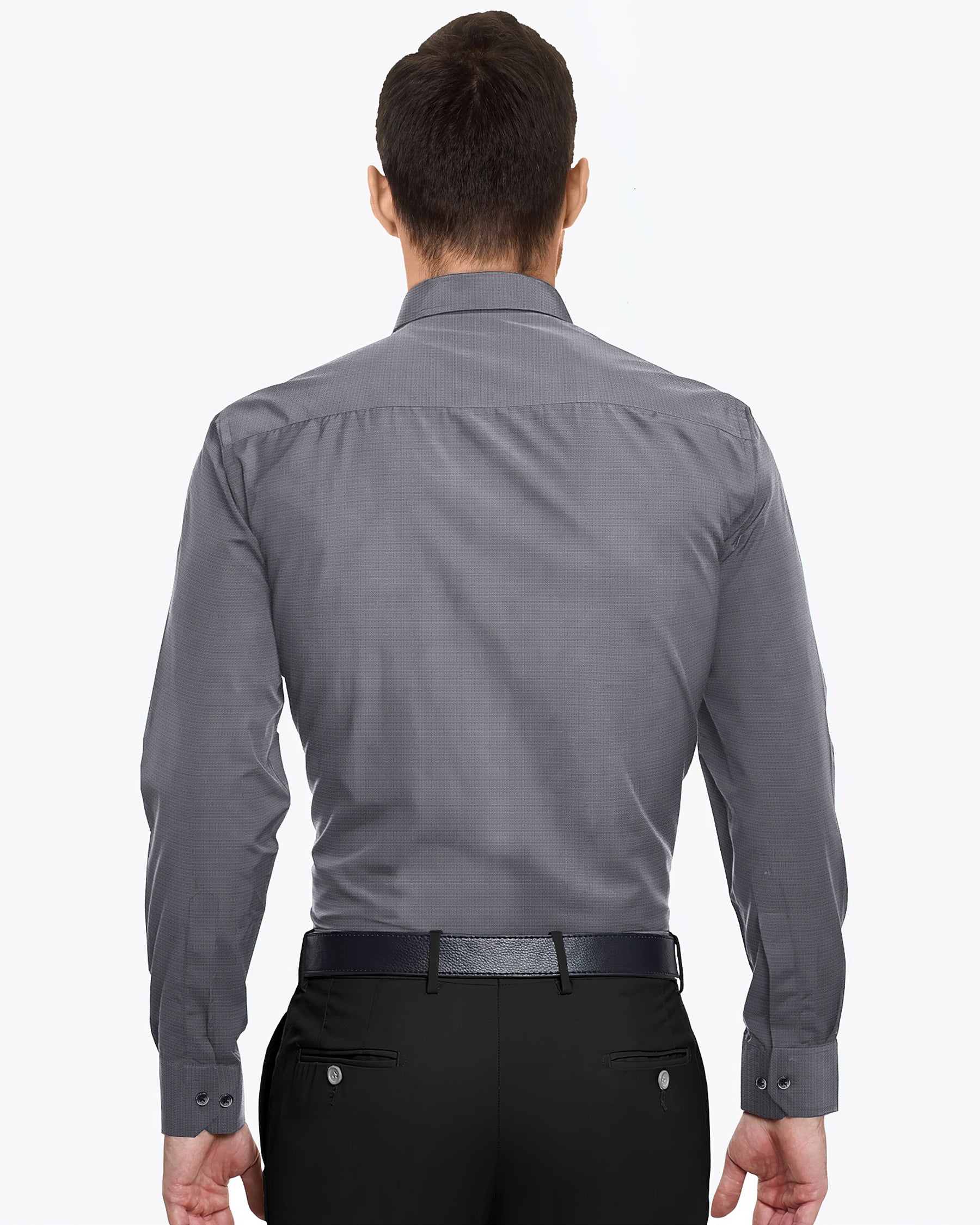 Grey Herringbone Premium Cotton SHIRT