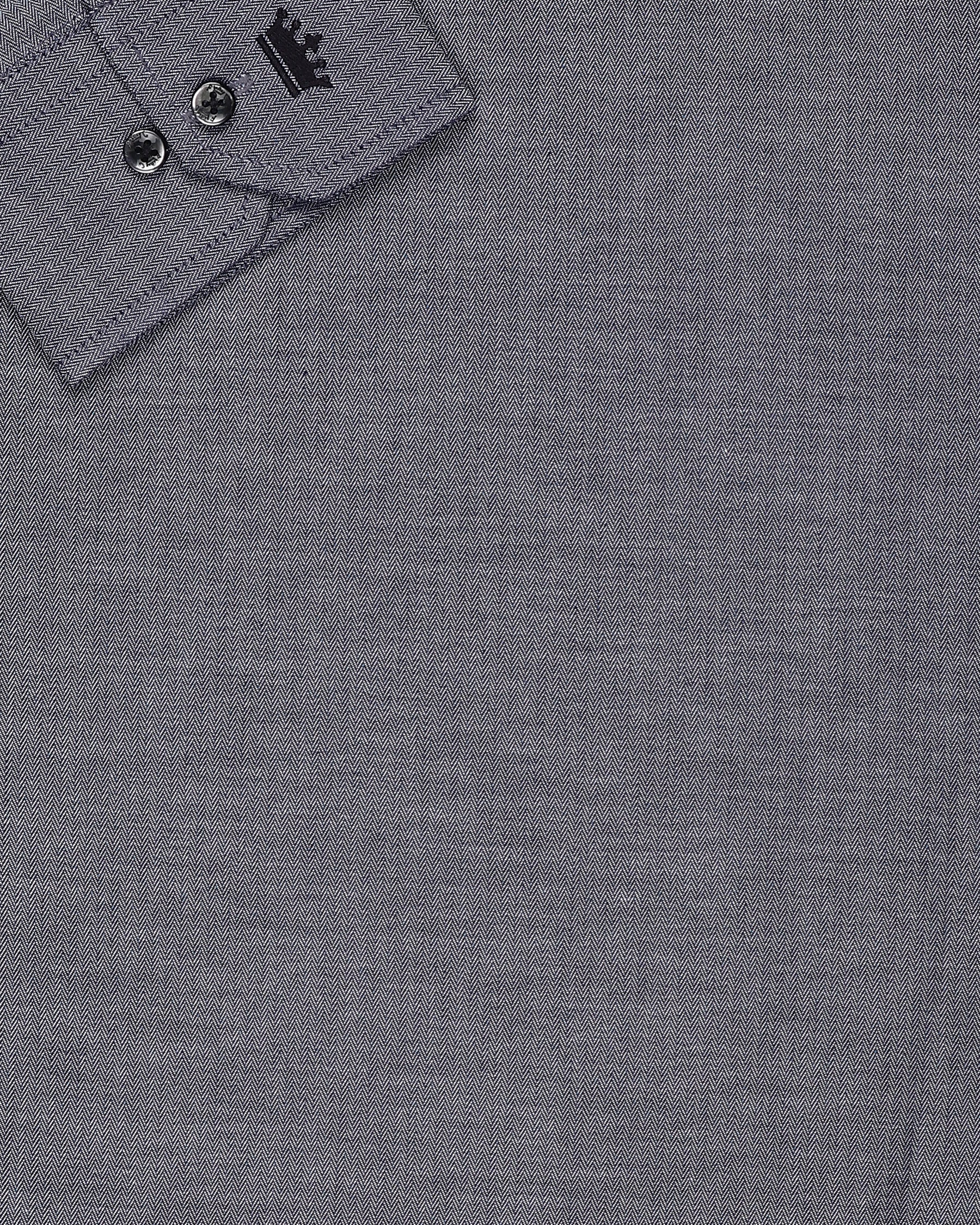 Grey Herringbone Premium Cotton SHIRT