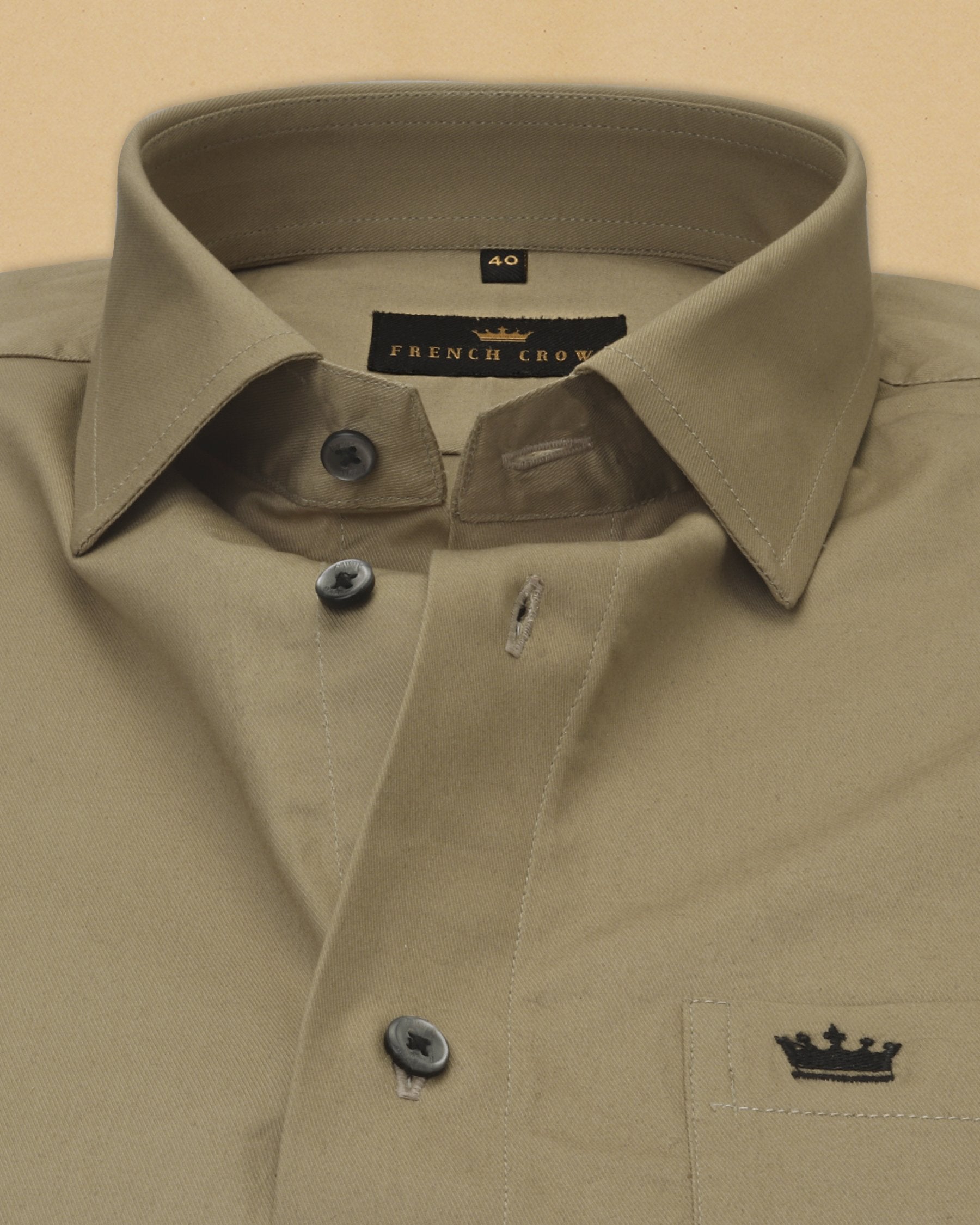 Tortilla Brown Premium Cotton Shirt