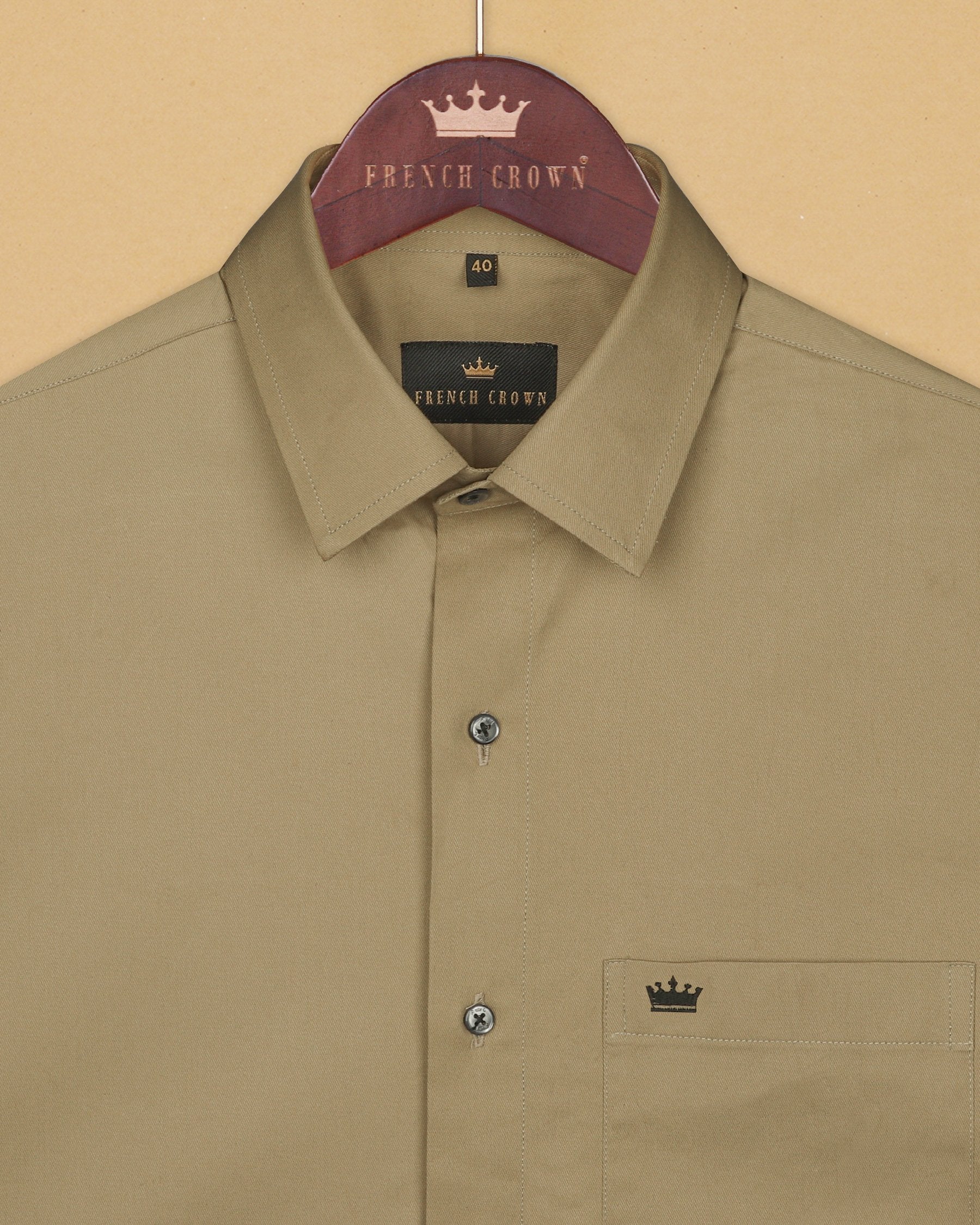 Tortilla Brown Premium Cotton Shirt