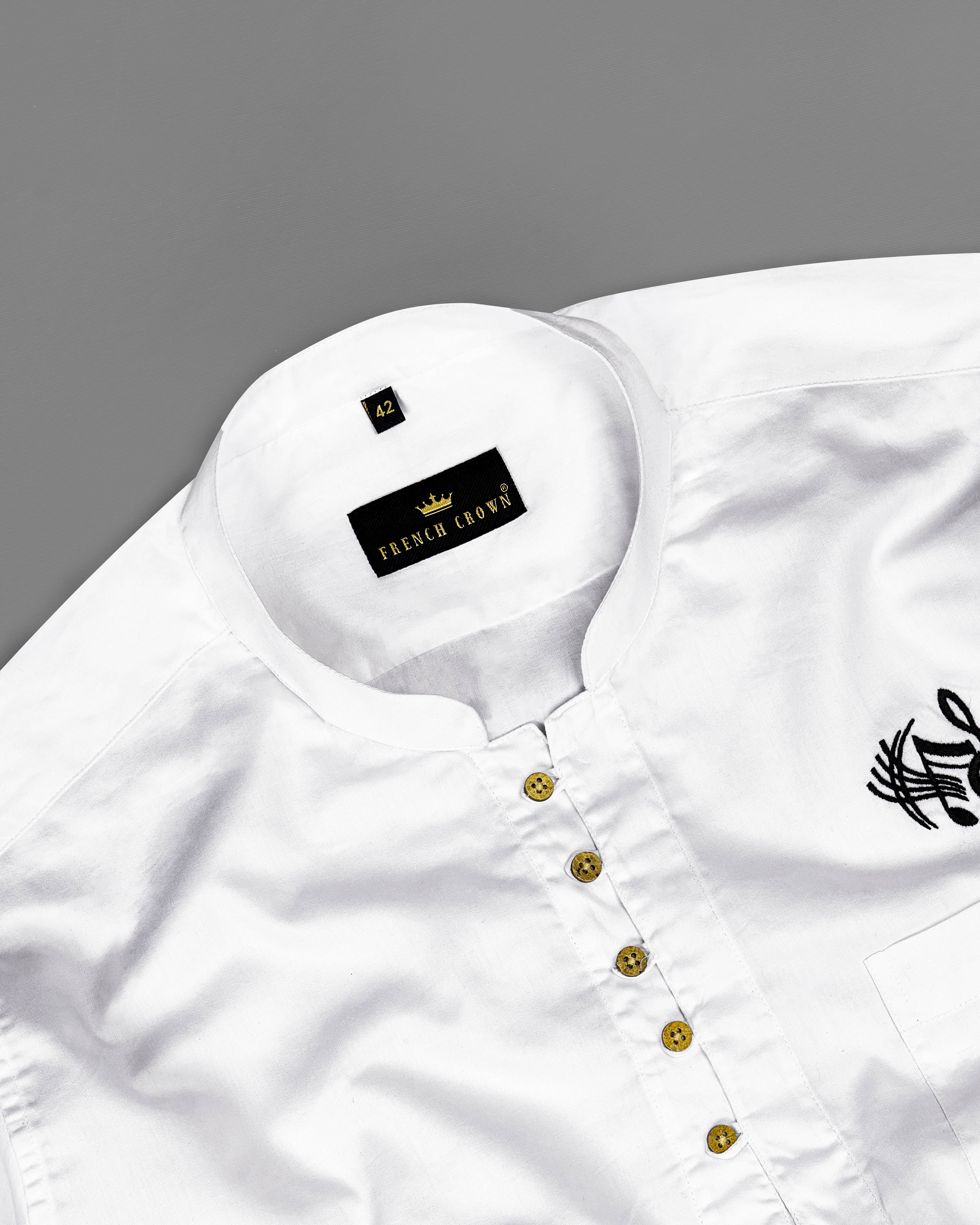 Bright White Subtle Sheen Music Sign Embroidered Super Soft Premium Cotton Kurta Shirt 2670-KS-E028-38,2670-KS-E028-H-38,2670-KS-E028-39,2670-KS-E028-H-39,2670-KS-E028-40,2670-KS-E028-H-40,2670-KS-E028-42,2670-KS-E028-H-42,2670-KS-E028-44,2670-KS-E028-H-44,2670-KS-E028-46,2670-KS-E028-H-46,2670-KS-E028-48,2670-KS-E028-H-48,2670-KS-E028-50,2670-KS-E028-H-50,2670-KS-E028-52,2670-KS-E028-H-52