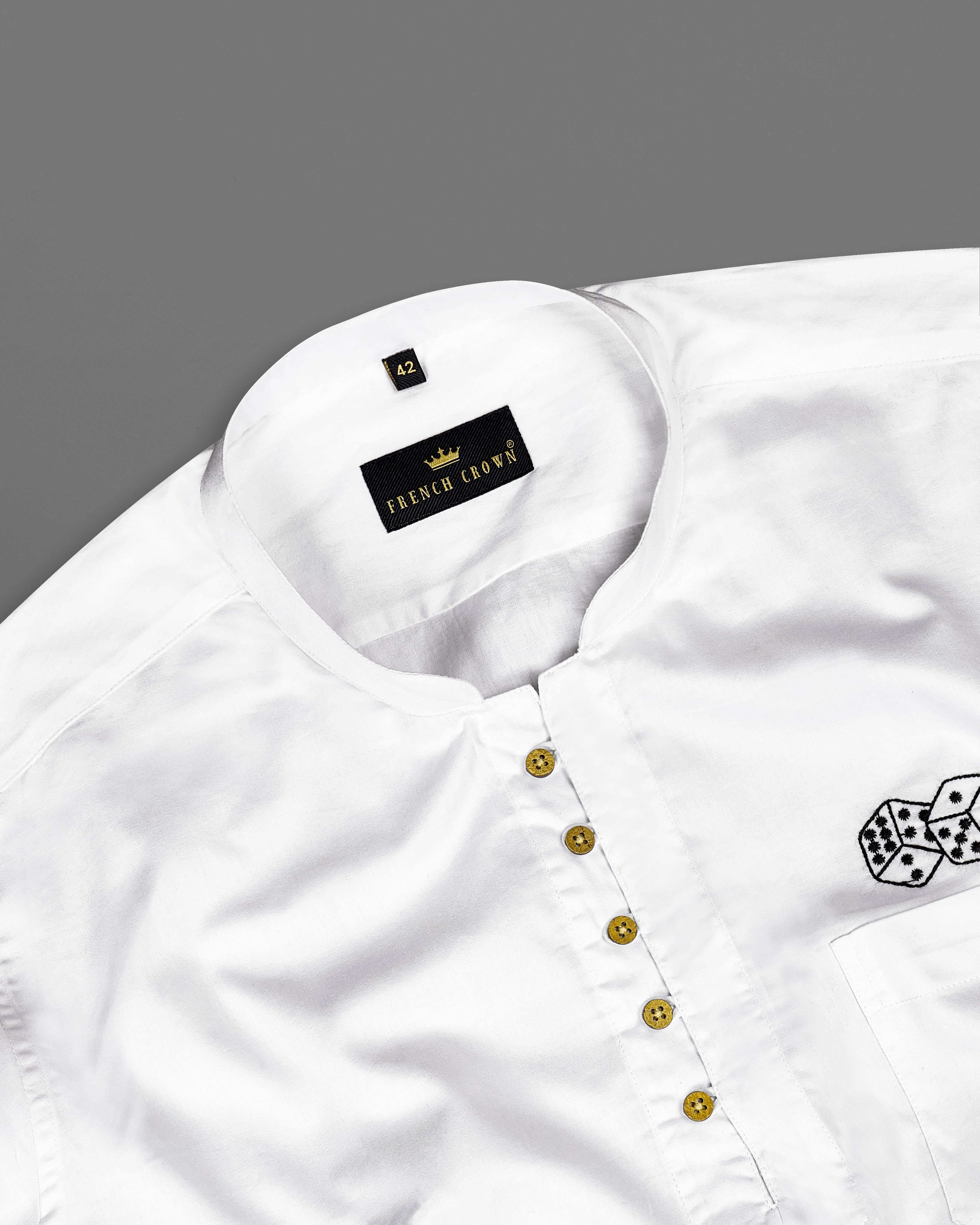 Bright White Subtle Sheen Dice Embroidered Super Soft Premium Cotton Kurta Shirt 2670-KS-E030-38,2670-KS-E030-H-38,2670-KS-E030-39,2670-KS-E030-H-39,2670-KS-E030-40,2670-KS-E030-H-40,2670-KS-E030-42,2670-KS-E030-H-42,2670-KS-E030-44,2670-KS-E030-H-44,2670-KS-E030-46,2670-KS-E030-H-46,2670-KS-E030-48,2670-KS-E030-H-48,2670-KS-E030-50,2670-KS-E030-H-50,2670-KS-E030-52,2670-KS-E030-H-52