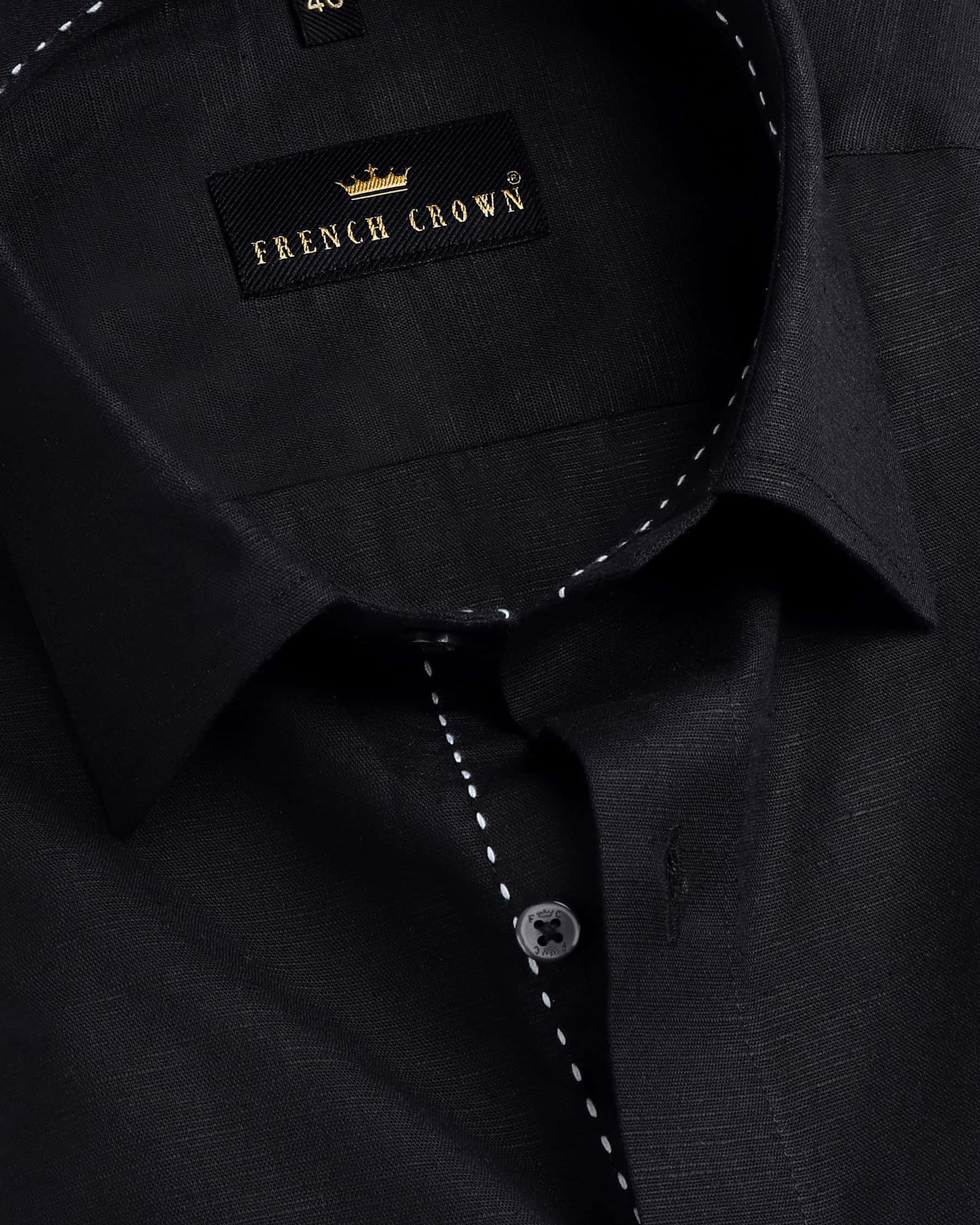Jade Black Rice stitched Luxurious Linen Shirt 3121BLK-CT-38, 3121BLK-CT-H-38, 3121BLK-CT-39, 3121BLK-CT-H-39, 3121BLK-CT-40, 3121BLK-CT-H-40, 3121BLK-CT-42, 3121BLK-CT-H-42, 3121BLK-CT-44, 3121BLK-CT-H-44, 3121BLK-CT-46, 3121BLK-CT-H-46, 3121BLK-CT-48, 3121BLK-CT-H-48, 3121BLK-CT-50, 3121BLK-CT-H-50, 3121BLK-CT-52, 3121BLK-CT-H-52
