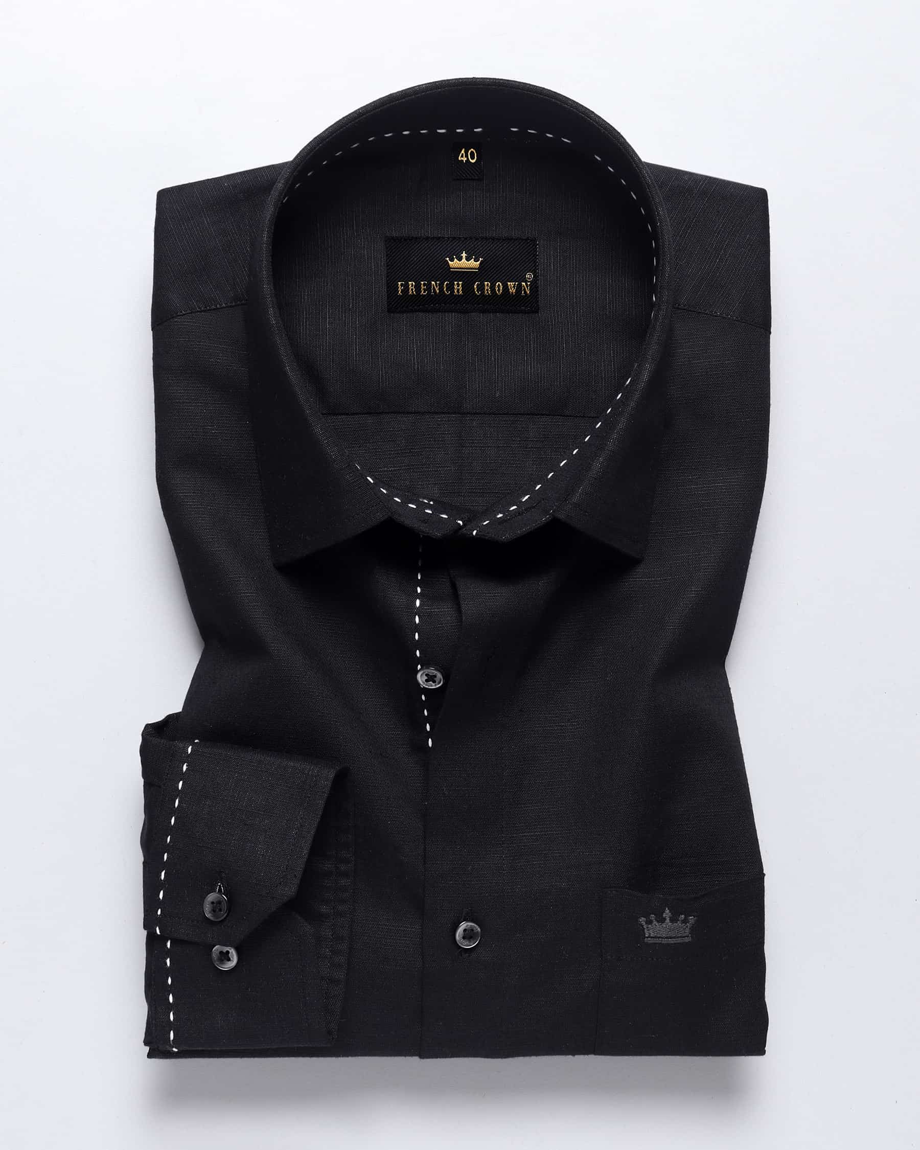 Jade Black Rice stitched Luxurious Linen Shirt 3121BLK-CT-38, 3121BLK-CT-H-38, 3121BLK-CT-39, 3121BLK-CT-H-39, 3121BLK-CT-40, 3121BLK-CT-H-40, 3121BLK-CT-42, 3121BLK-CT-H-42, 3121BLK-CT-44, 3121BLK-CT-H-44, 3121BLK-CT-46, 3121BLK-CT-H-46, 3121BLK-CT-48, 3121BLK-CT-H-48, 3121BLK-CT-50, 3121BLK-CT-H-50, 3121BLK-CT-52, 3121BLK-CT-H-52