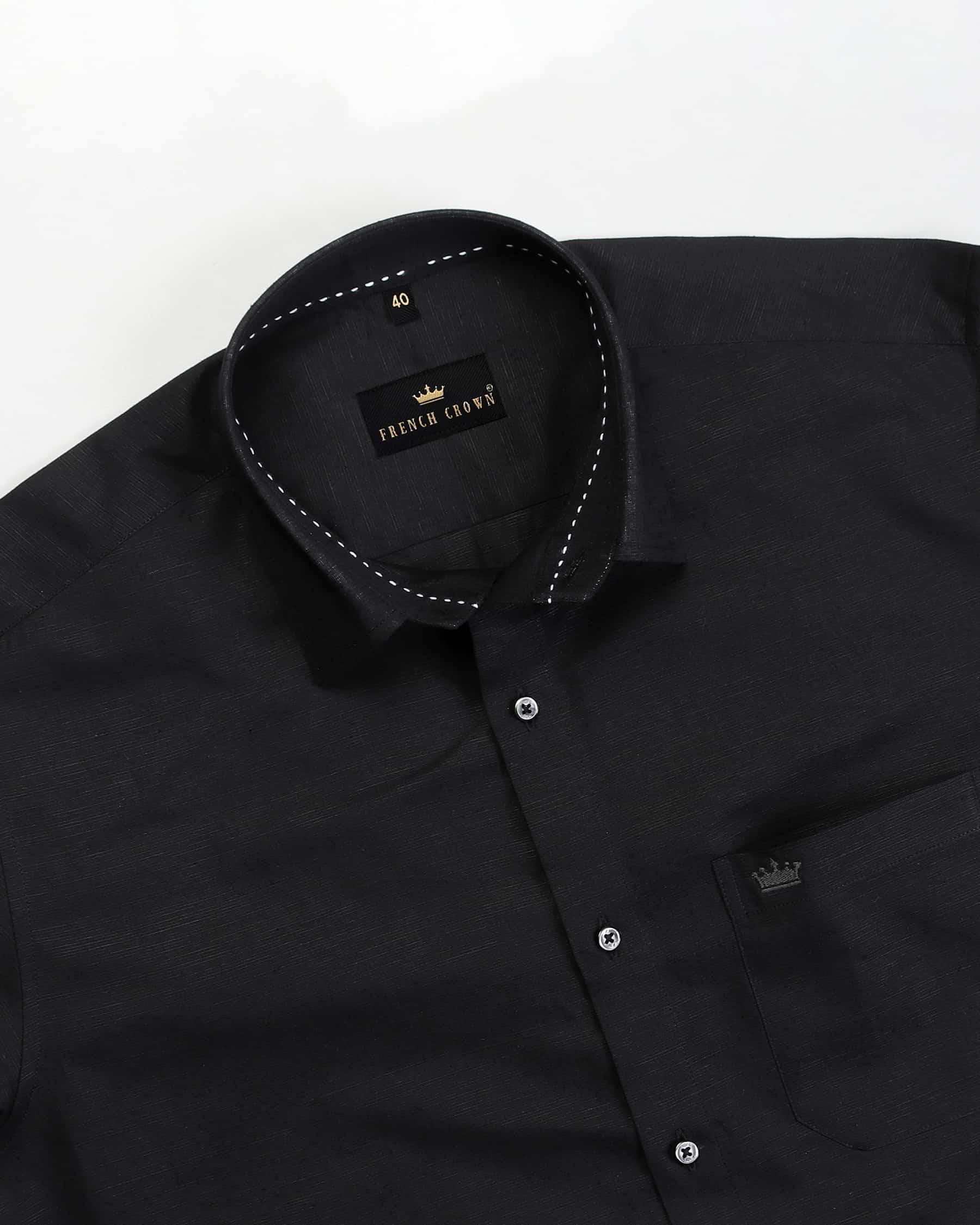 Jade Black Rice stitched Luxurious Linen Shirt 3121BLK-CT-38, 3121BLK-CT-H-38, 3121BLK-CT-39, 3121BLK-CT-H-39, 3121BLK-CT-40, 3121BLK-CT-H-40, 3121BLK-CT-42, 3121BLK-CT-H-42, 3121BLK-CT-44, 3121BLK-CT-H-44, 3121BLK-CT-46, 3121BLK-CT-H-46, 3121BLK-CT-48, 3121BLK-CT-H-48, 3121BLK-CT-50, 3121BLK-CT-H-50, 3121BLK-CT-52, 3121BLK-CT-H-52