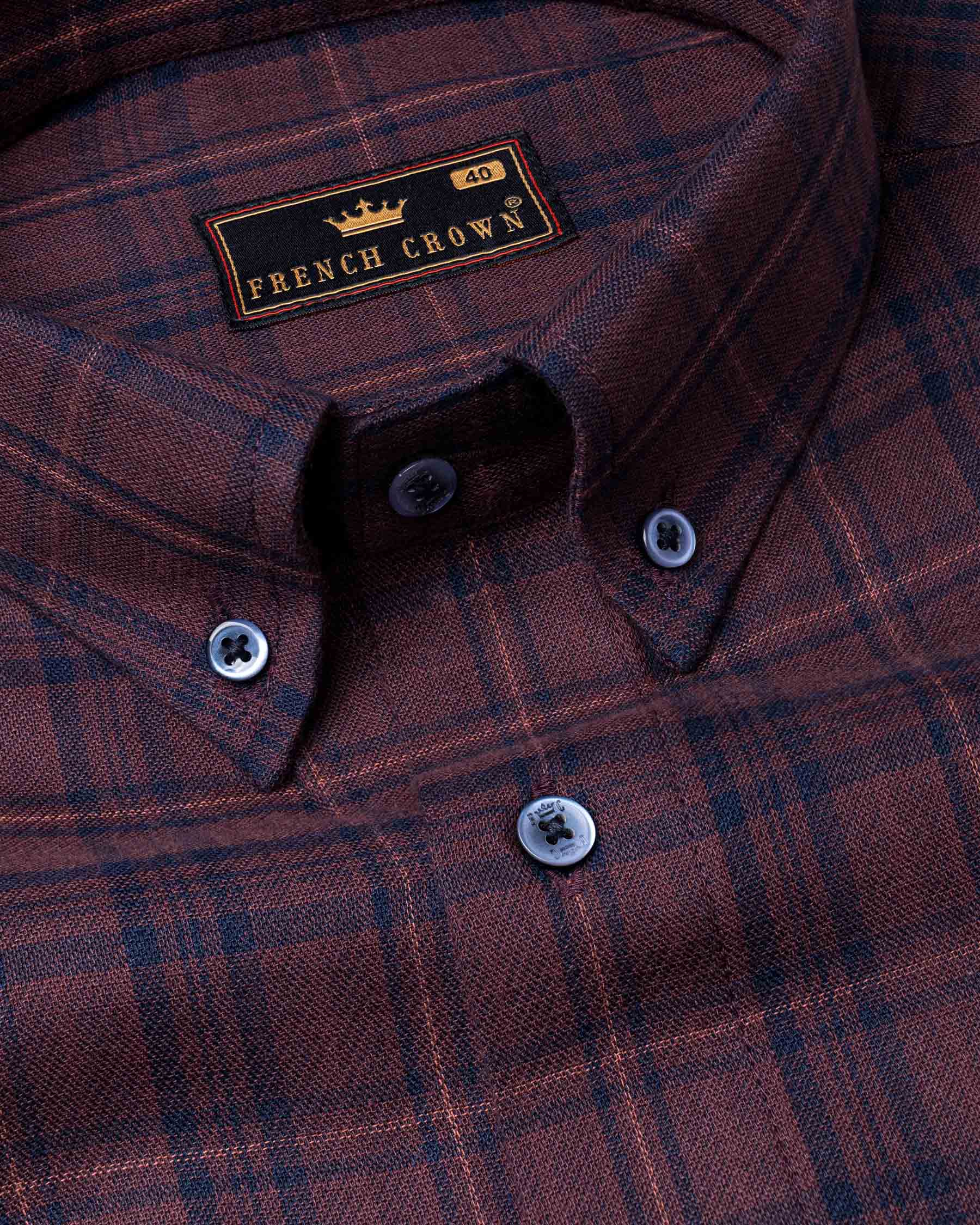 Rosewood Tartan Giza Cotton Winter shirt