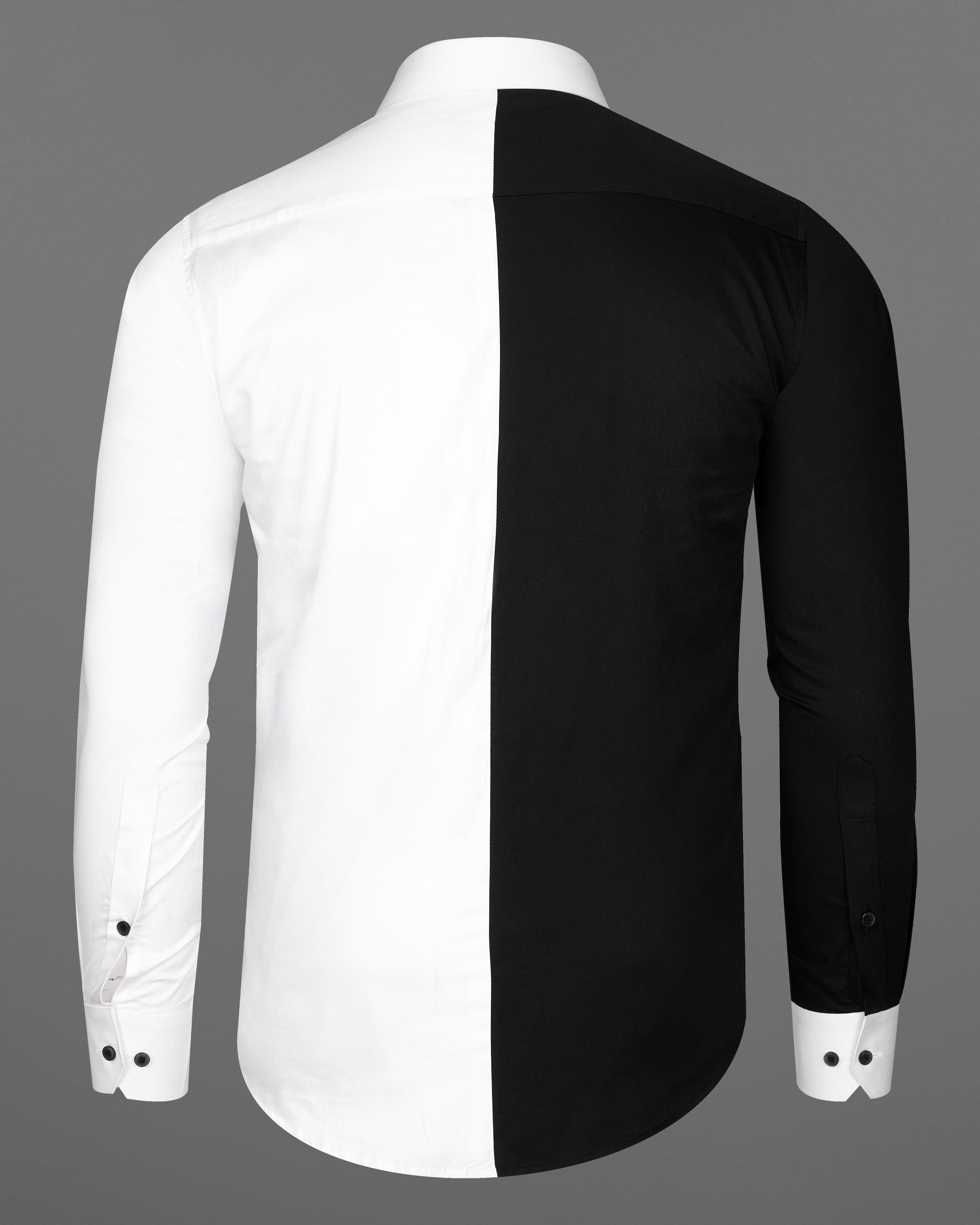 Half white and Half Black Subtle Sheen Premium Cotton Shirt 4265-BLK-P28-38, 4265-BLK-P28-H-38, 4265-BLK-P28-39, 4265-BLK-P28-H-39, 4265-BLK-P28-40, 4265-BLK-P28-H-40, 4265-BLK-P28-42, 4265-BLK-P28-H-42, 4265-BLK-P28-44, 4265-BLK-P28-H-44, 4265-BLK-P28-46, 4265-BLK-P28-H-46, 4265-BLK-P28-48, 4265-BLK-P28-H-48, 4265-BLK-P28-50, 4265-BLK-P28-H-50, 4265-BLK-P28-52, 4265-BLK-P28-H-52