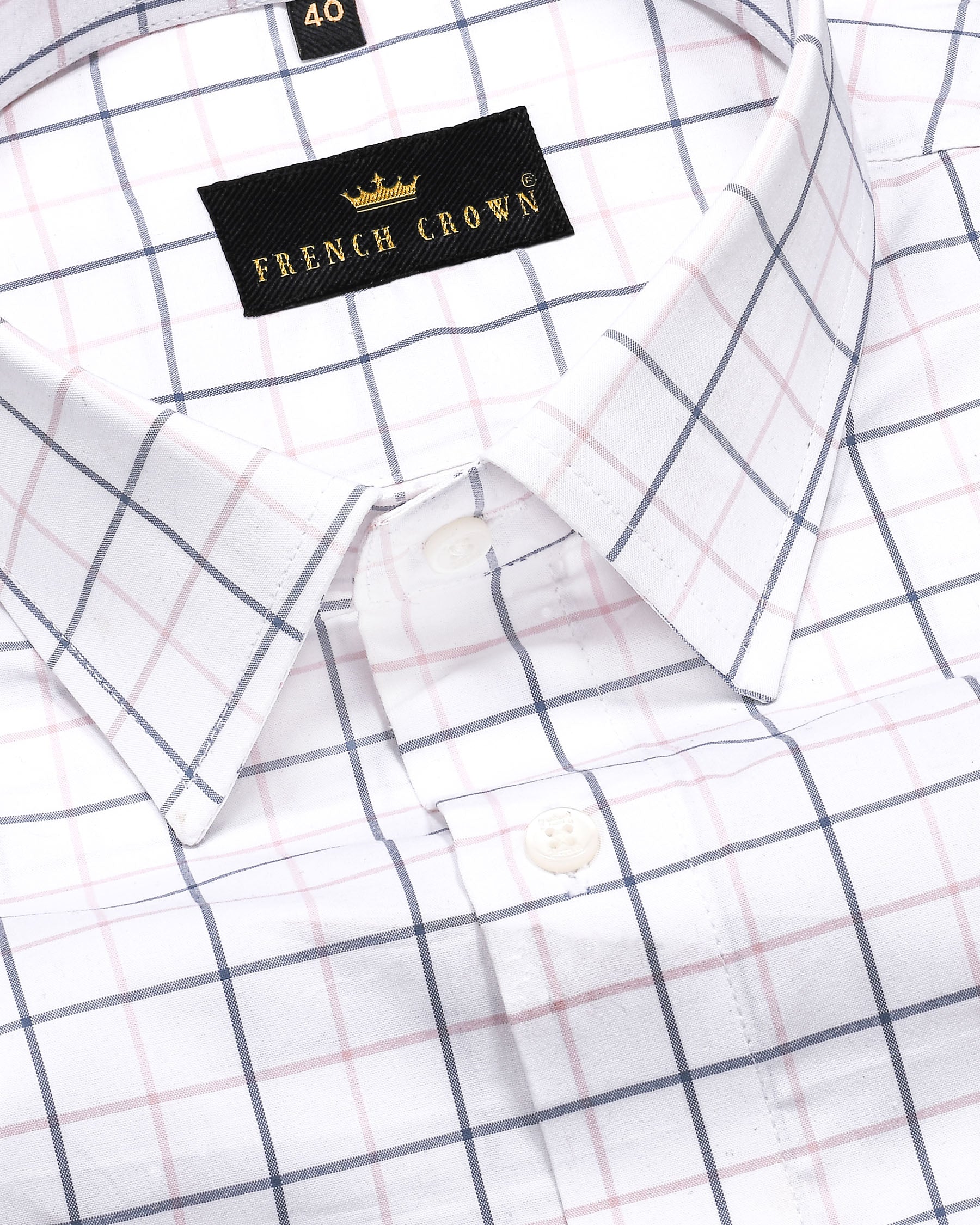 White with Pink and Grey Windowpane Premium Poplin Shirt 4368-H-38, 4368-40, 4368-H-40, 4368-38, 4368-H-39, 4368-48, 4368-H-48, 4368-39, 4368-H-42, 4368-42, 4368-44, 4368-H-44, 4368-46, 4368-H-46, 4368-50, 4368-H-50, 4368-52, 4368-H-52
