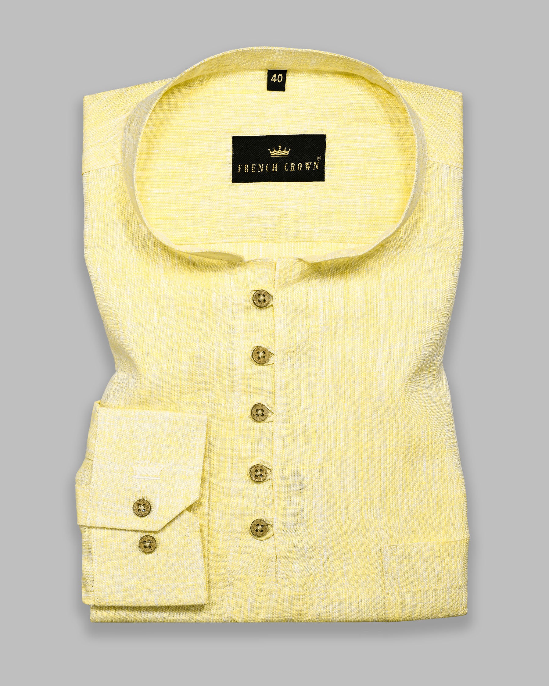 Chamois Yellow Luxurious Linen Kurta Shirt 4378-KS-38, 4378-KS-H-39, 4378-KS-40, 4378-KS-44, 4378-KS-46, 4378-KS-H-48, 4378-KS-50, 4378-KS-52, 4378-KS-39, 4378-KS-H-40, 4378-KS-42, 4378-KS-H-42, 4378-KS-H-38, 4378-KS-H-44, 4378-KS-H-46, 4378-KS-48, 4378-KS-H-50, 4378-KS-H-52
