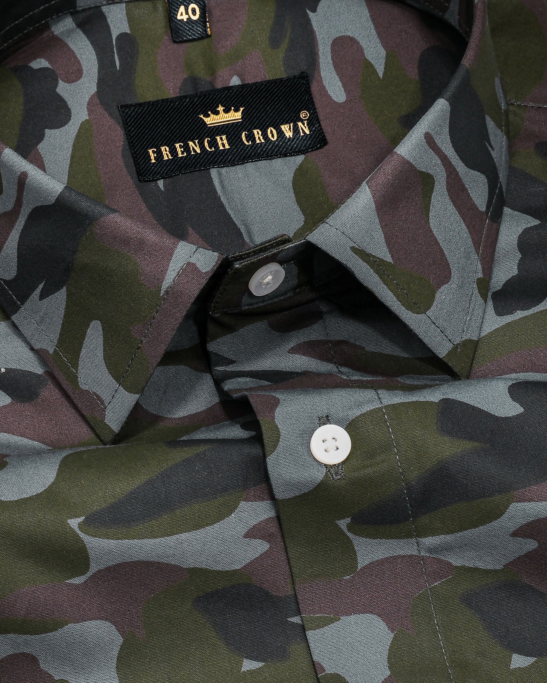 Armadillo-Rifle Military Print Premium Cotton Shirt 4403-38, 4403-39, 4403-H-40, 4403-42, 4403-48, 4403-H-48, 4403-50, 4403-52, 4403-H-52, 4403-40, 4403-H-42, 4403-44, 4403-H-44, 4403-46, 4403-H-46, 4403-H-38, 4403-H-39, 4403-H-50