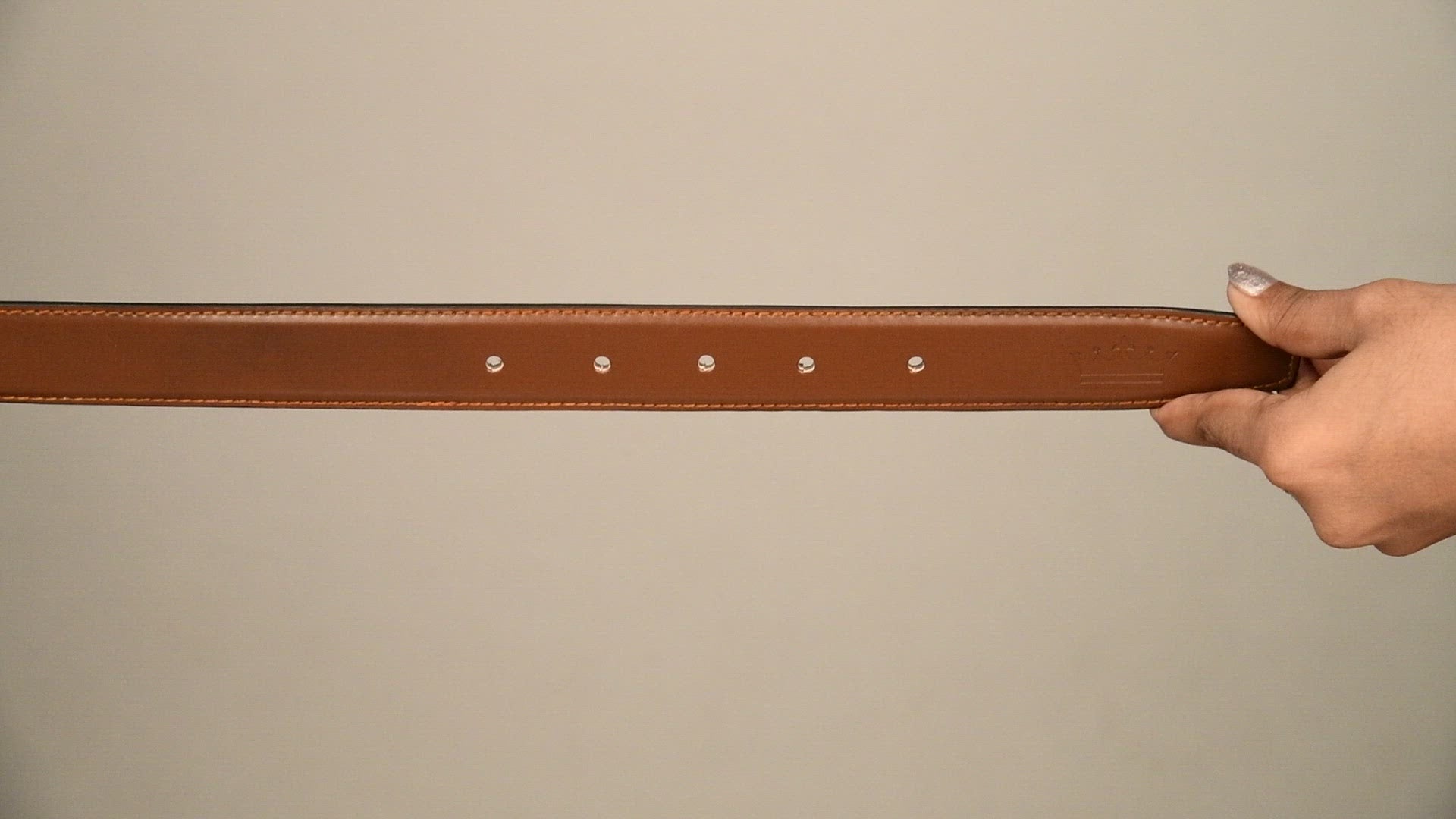 Tan Vegan Leather Handcrafted Belt