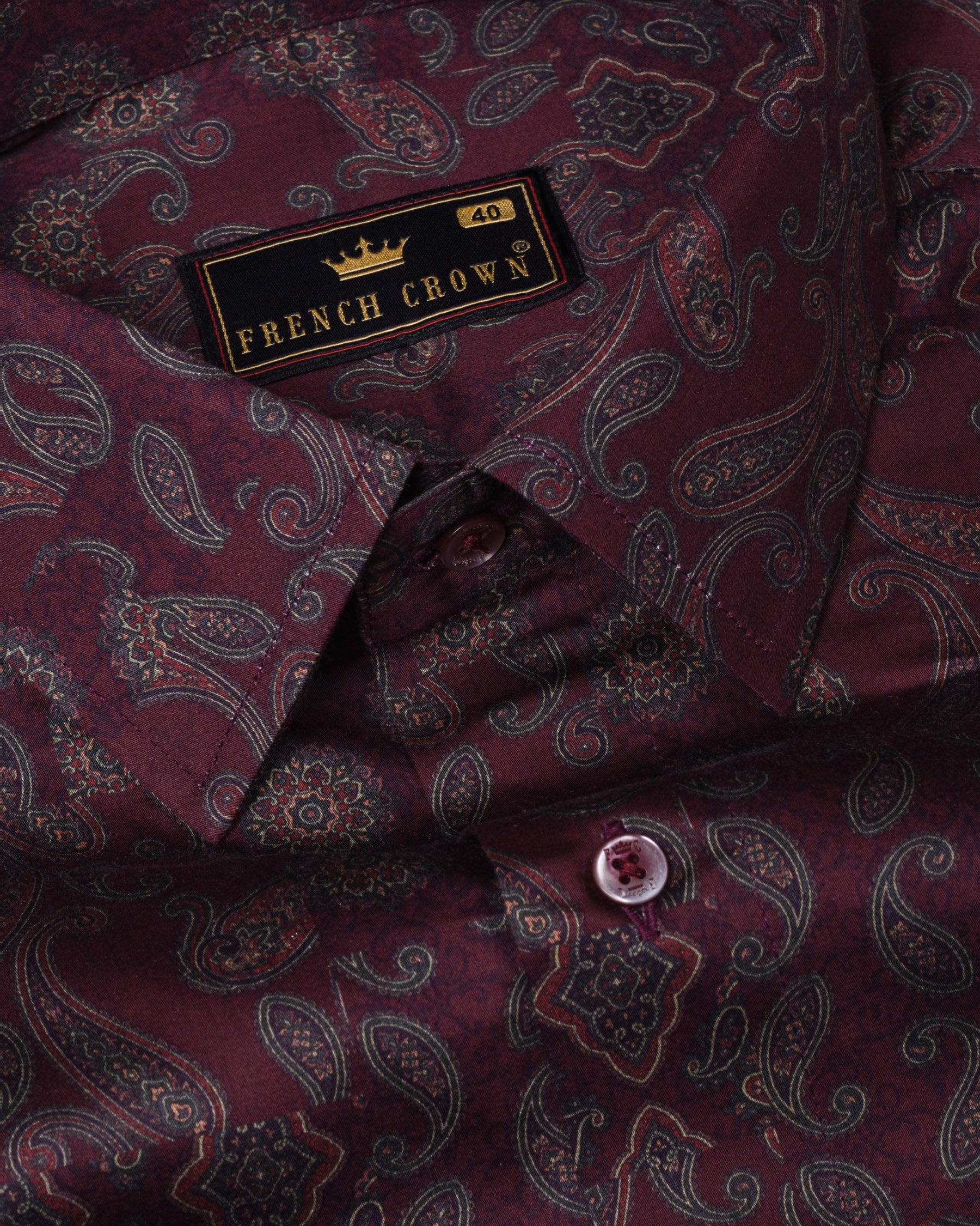 Tawny Port Paisleys Printed Super soft Premium Cotton Shirt 4591-MN-38, 4591-MN-40, 4591-MN-H-38, 4591-MN-39, 4591-MN-H-39, 4591-MN-H-40, 4591-MN-42, 4591-MN-H-42, 4591-MN-44, 4591-MN-H-44, 4591-MN-46, 4591-MN-48, 4591-MN-H-48, 4591-MN-50, 4591-MN-H-50, 4591-MN-52, 4591-MN-H-52, 4591-MN-H-46