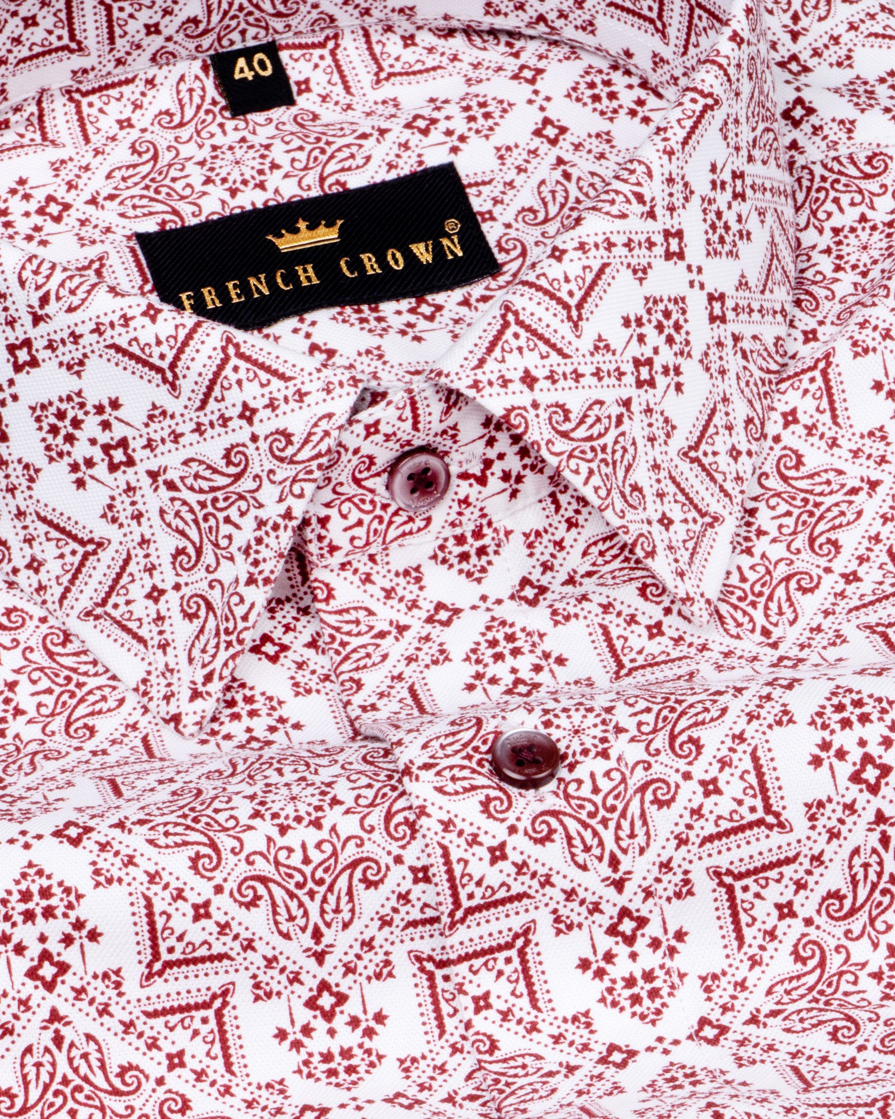 Tamarillo Red Rangoli Art Printed Royal Oxford Shirt 4668-MN-H-39, 4668-MN-40, 4668-MN-42, 4668-MN-H-42, 4668-MN-H-44, 4668-MN-48, 4668-MN-H-48, 4668-MN-38, 4668-MN-H-38, 4668-MN-39, 4668-MN-H-40, 4668-MN-44, 4668-MN-46, 4668-MN-H-46, 4668-MN-50, 4668-MN-H-50, 4668-MN-52, 4668-MN-H-52