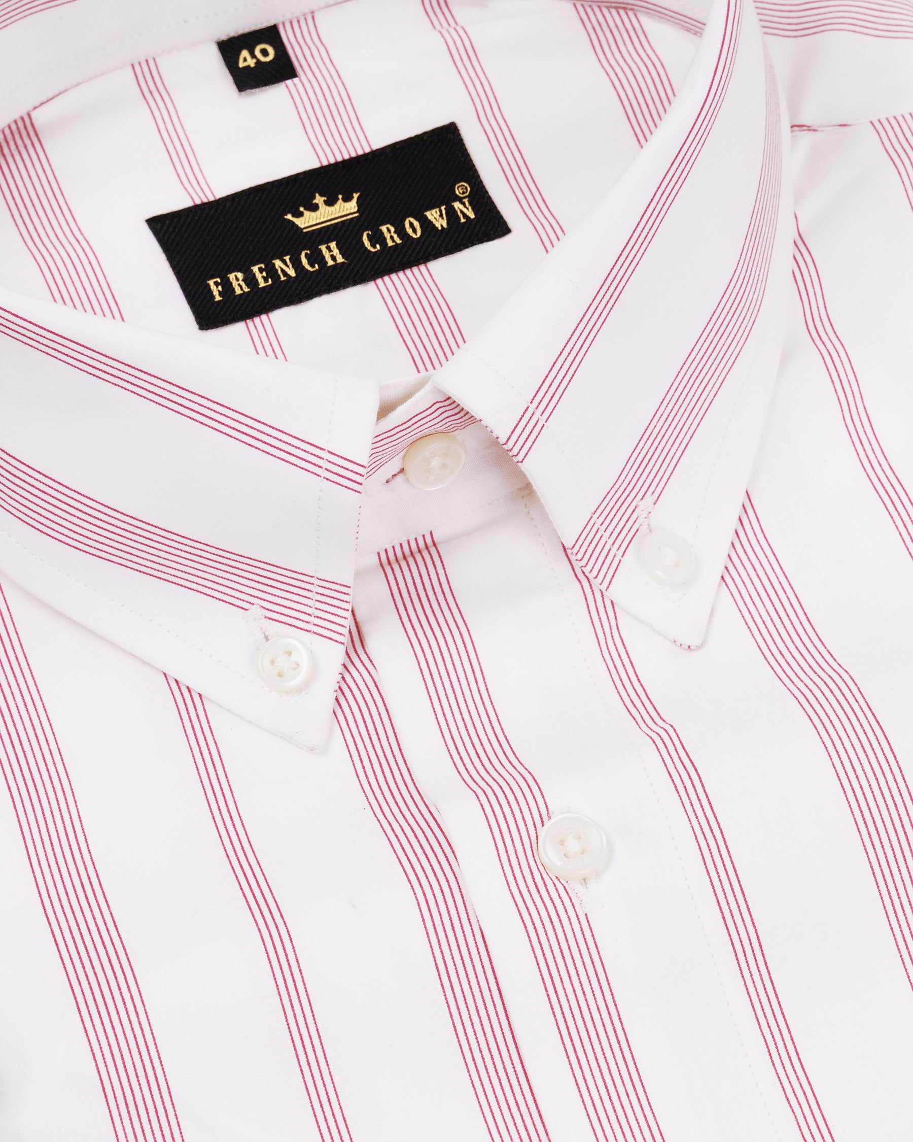Bright White with Brick Red Striped Premium Cotton Shirt 4707-BD-H-38, 4707-BD-39, 4707-BD-H-39, 4707-BD-40, 4707-BD-H-40, 4707-BD-42, 4707-BD-H-42, 4707-BD-44, 4707-BD-46, 4707-BD-48, 4707-BD-H-48, 4707-BD-50, 4707-BD-H-50, 4707-BD-52, 4707-BD-H-52, 4707-BD-H-46, 4707-BD-38, 4707-BD-H-44