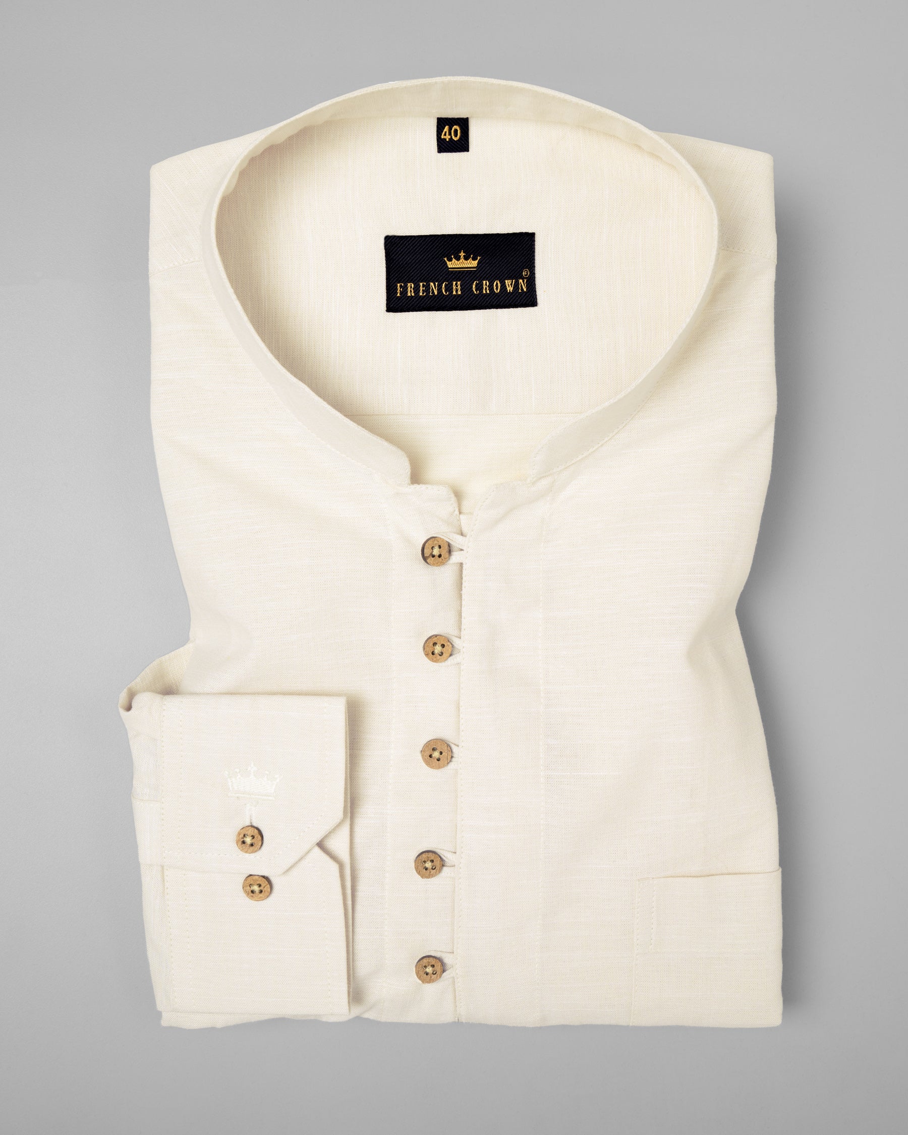 Ecru Off White Luxurious Linen Kurta Style Shirt 4742-KS-38, 4742-KS-H-38, 4742-KS-H-39, 4742-KS-40, 4742-KS-H-40, 4742-KS-H-44, 4742-KS-H-46, 4742-KS-48, 4742-KS-H-48, 4742-KS-H-50, 4742-KS-52, 4742-KS-39, 4742-KS-44, 4742-KS-46, 4742-KS-50, 4742-KS-H-52, 4742-KS-42, 4742-KS-H-42