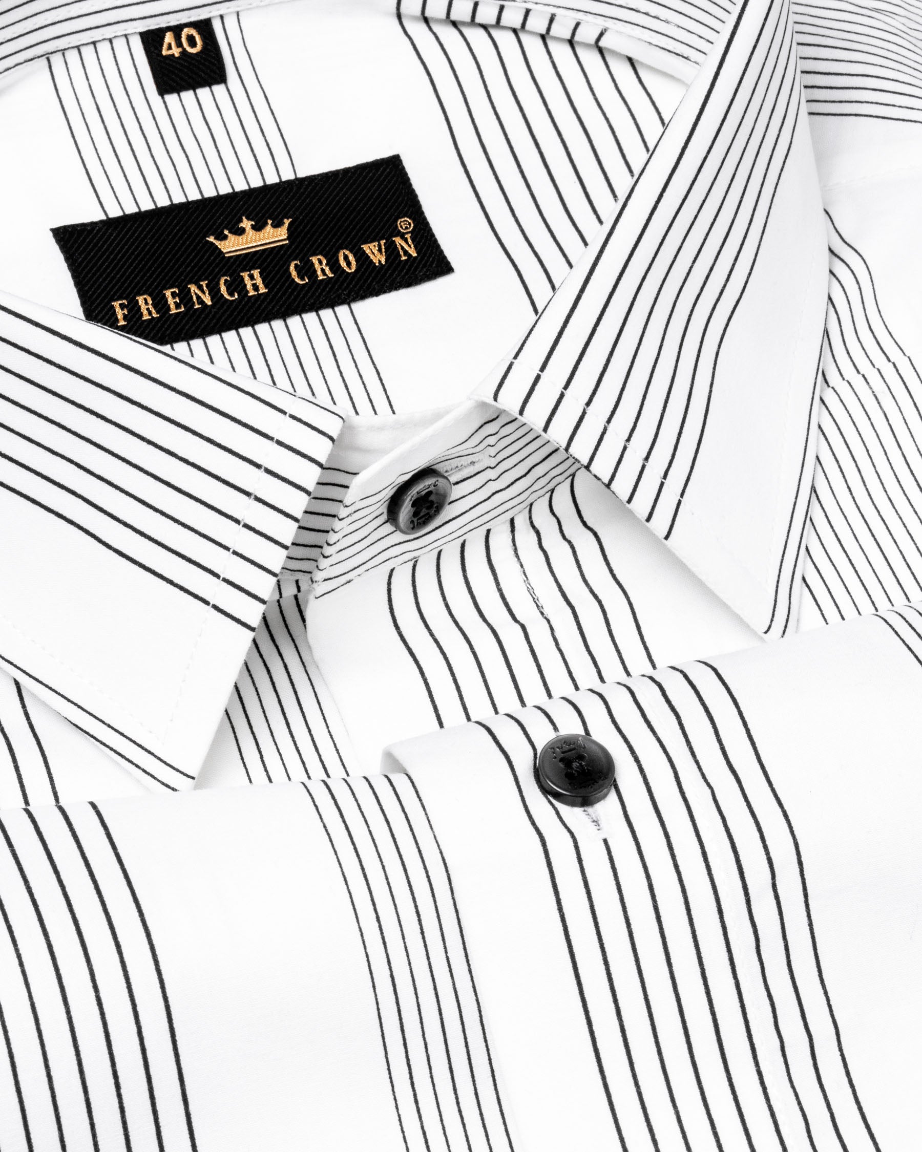 Bright White Striped Premium Cotton Shirt 4751-BLK-H-44, 4751-BLK-38, 4751-BLK-H-38, 4751-BLK-39, 4751-BLK-H-39, 4751-BLK-40, 4751-BLK-H-40, 4751-BLK-42, 4751-BLK-H-42, 4751-BLK-44, 4751-BLK-46, 4751-BLK-H-46, 4751-BLK-48, 4751-BLK-H-48, 4751-BLK-50, 4751-BLK-H-50, 4751-BLK-52, 4751-BLK-H-52