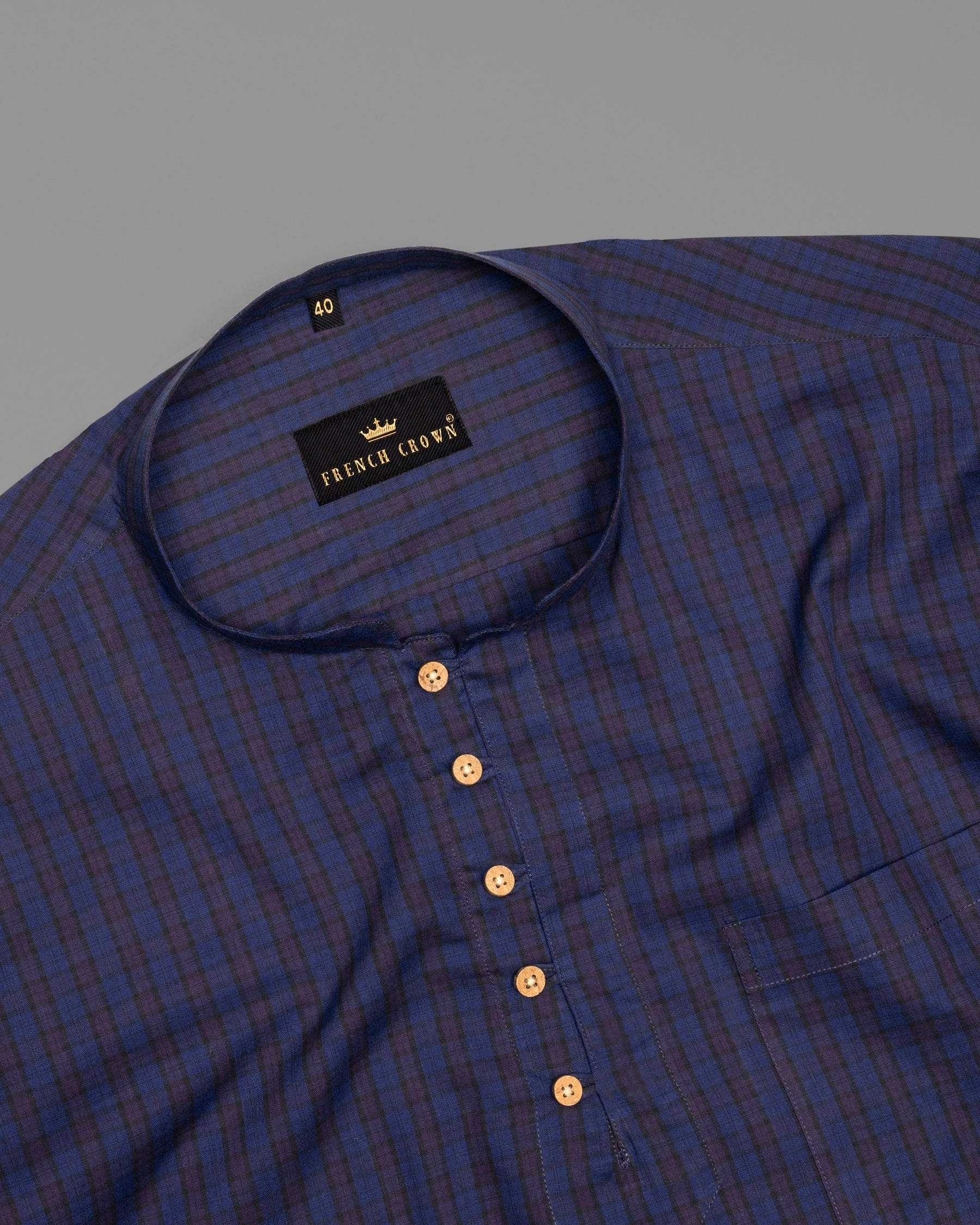 East Bay Blue Plaid Premium Cotton Kurta Style Shirt 4878-KS-38, 4878-KS-H-38, 4878-KS-39, 4878-KS-H-39, 4878-KS-40, 4878-KS-H-40, 4878-KS-42, 4878-KS-H-42, 4878-KS-44, 4878-KS-H-44, 4878-KS-46, 4878-KS-H-46, 4878-KS-48, 4878-KS-H-48, 4878-KS-50, 4878-KS-H-50, 4878-KS-52, 4878-KS-H-52