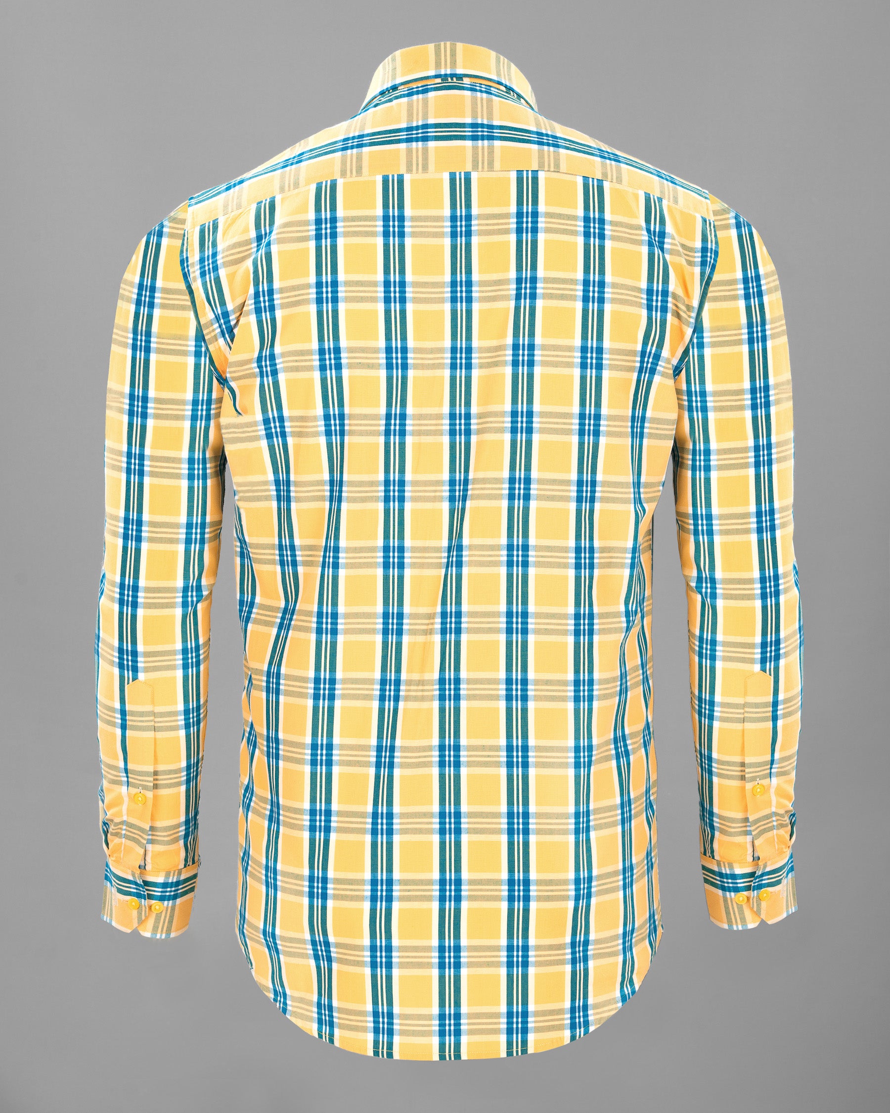 Kournikova Yellow Multicolor Plaid Premium Cotton Shirt 4882-YL-38, 4882-YL-H-38, 4882-YL-39, 4882-YL-40, 4882-YL-H-40, 4882-YL-42, 4882-YL-H-42, 4882-YL-44, 4882-YL-H-46, 4882-YL-48, 4882-YL-H-48, 4882-YL-50, 4882-YL-52, 4882-YL-H-39, 4882-YL-H-44, 4882-YL-46, 4882-YL-H-50, 4882-YL-H-52