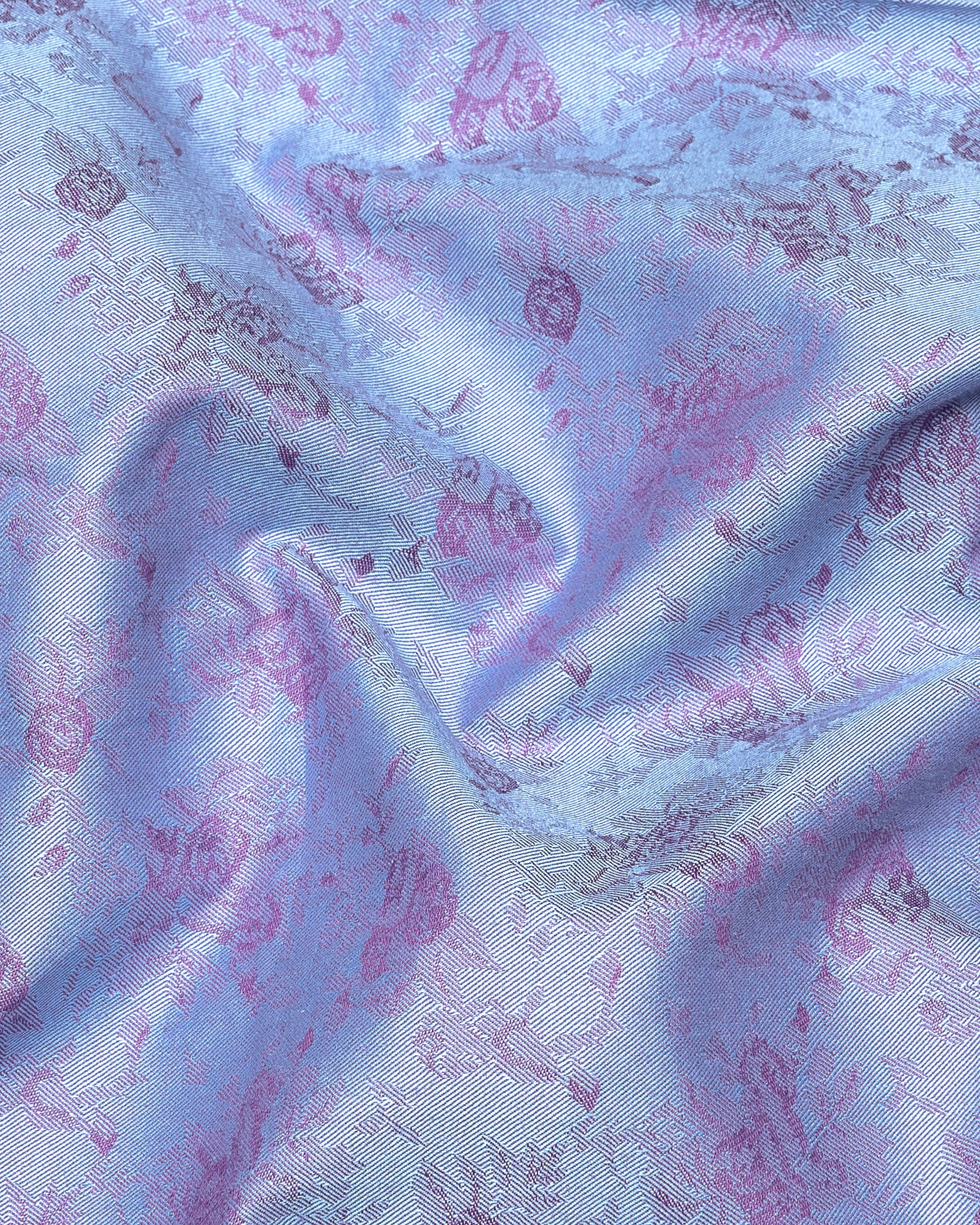 Perano Light Blue with Flowers Jacquard Textured Premium Giza Cotton Shirt 4900-38, 4900-H-38, 4900-H-39, 4900-40, 4900-H-40, 4900-42, 4900-H-42, 4900-44, 4900-H-44, 4900-46, 4900-H-46, 4900-48, 4900-50, 4900-H-50, 4900-52, 4900-H-52, 4900-39, 4900-H-48