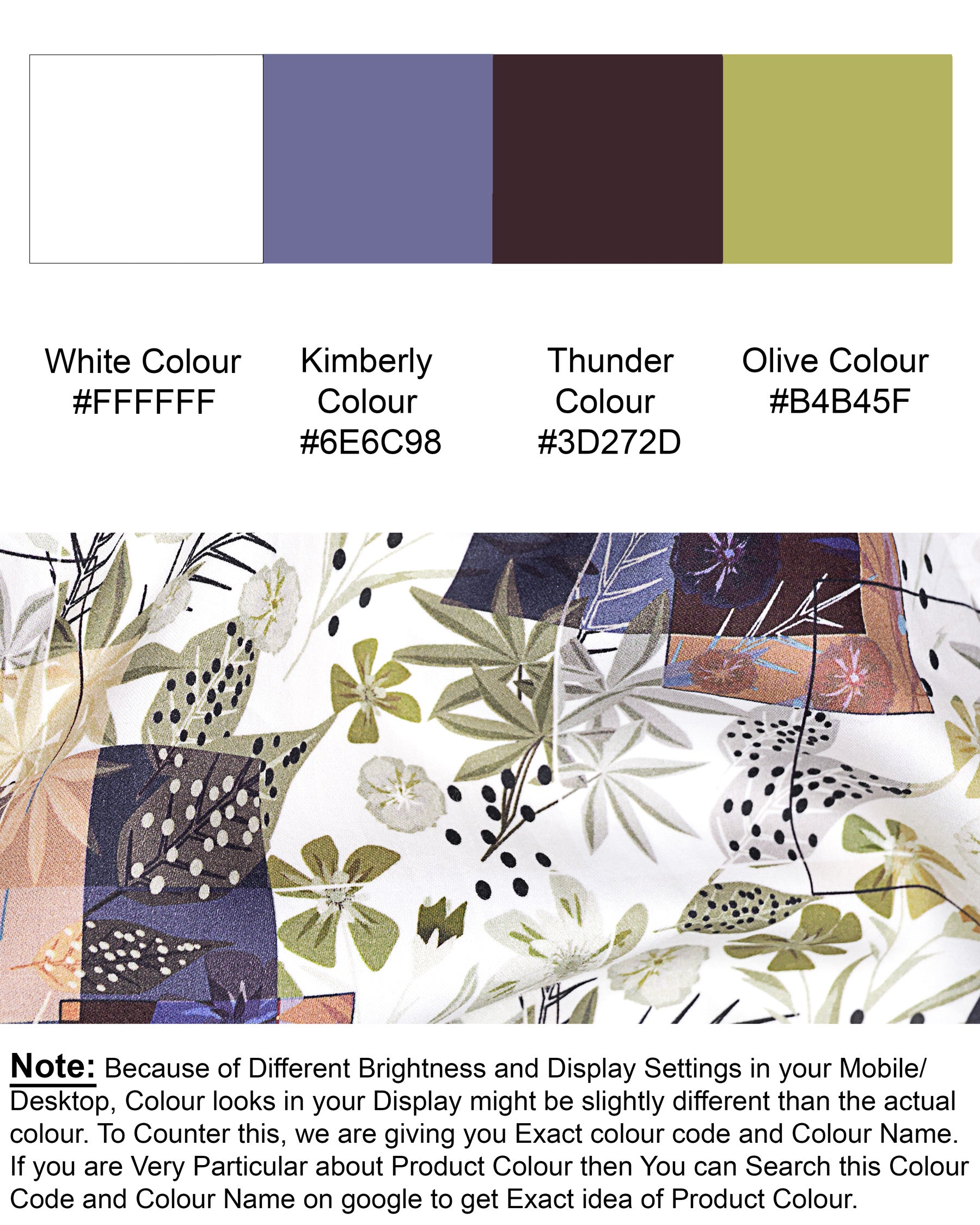 Multicolour Leaves Printed Premium Cotton Shirt