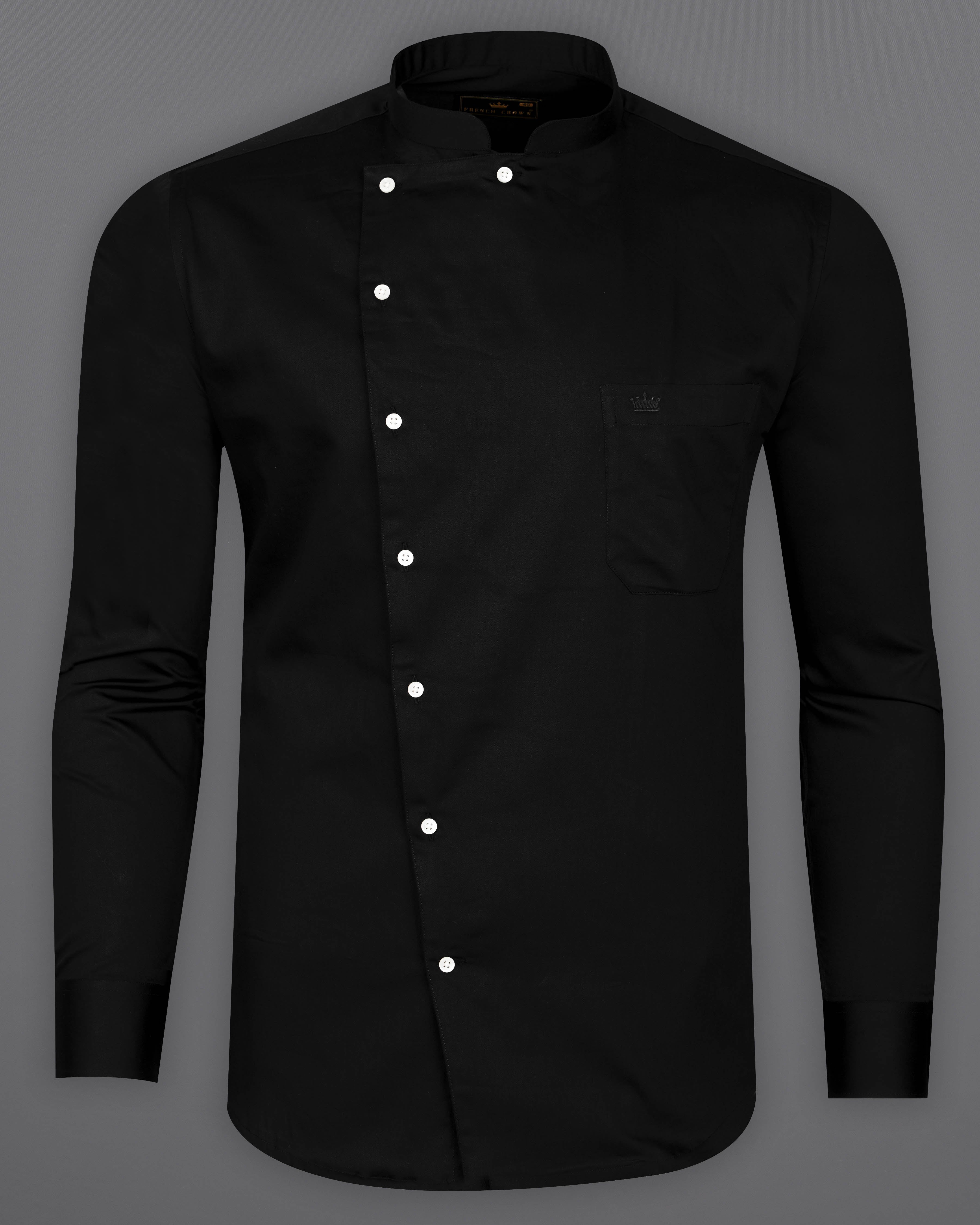 jade Black Cross Buttoned Bandhgala Super Soft Premium Cotton Shirt 5023-P57-38, 5023-P57-H-38, 5023-P57-39, 5023-P57-H-39, 5023-P57-40, 5023-P57-H-40, 5023-P57-42, 5023-P57-H-42, 5023-P57-44, 5023-P57-H-44, 5023-P57-46, 5023-P57-H-46, 5023-P57-48, 5023-P57-H-48, 5023-P57-50, 5023-P57-H-50, 5023-P57-52, 5023-P57-H-52