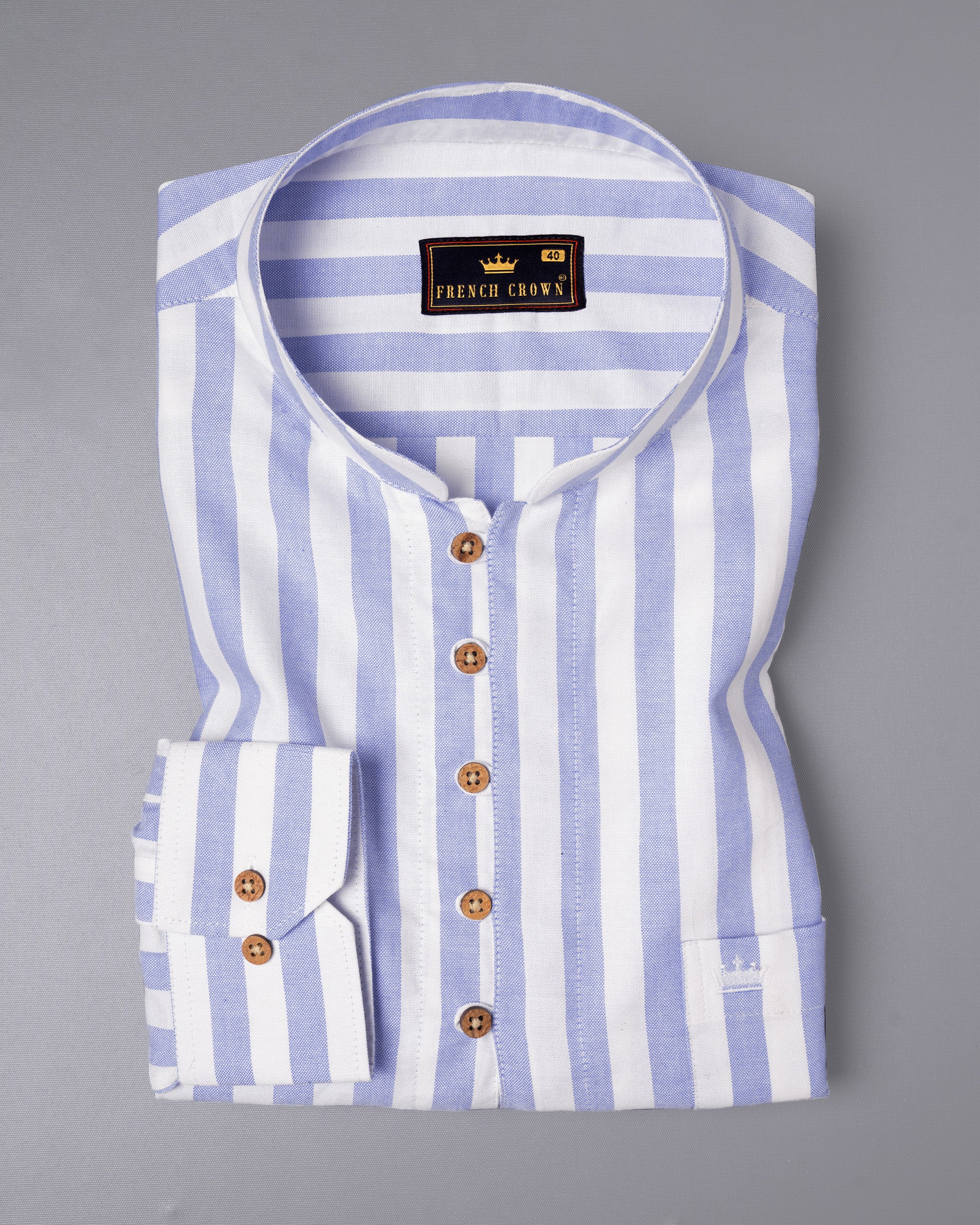 Ship Cove Blue Striped Oxford Kurta Shirt 5061-KS-38, 5061-KS-H-38, 5061-KS-39, 5061-KS-H-39, 5061-KS-40, 5061-KS-H-40, 5061-KS-42, 5061-KS-H-42, 5061-KS-44, 5061-KS-H-44, 5061-KS-46, 5061-KS-H-46, 5061-KS-48, 5061-KS-H-48, 5061-KS-50, 5061-KS-H-50, 5061-KS-52, 5061-KS-H-52