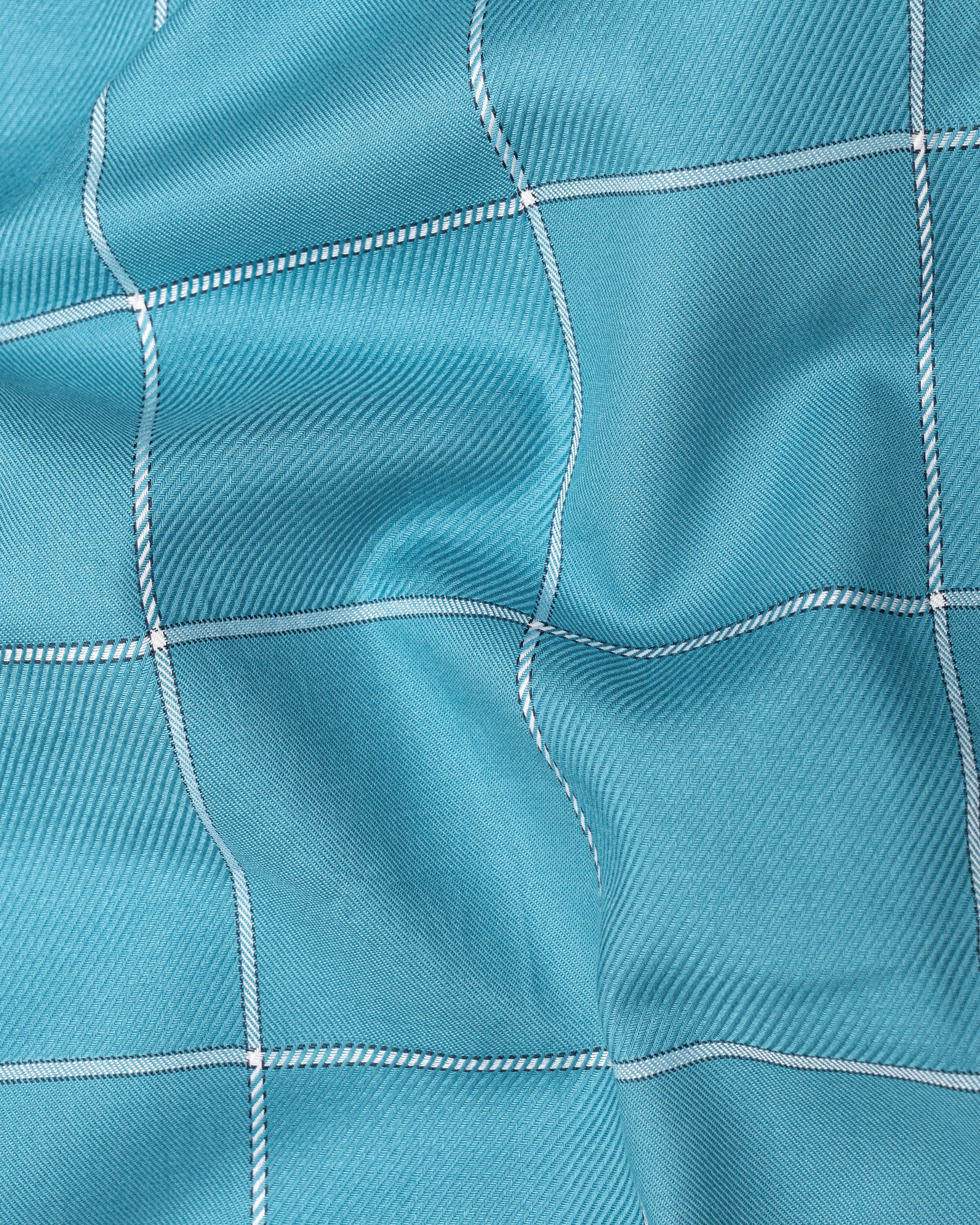 Viking Blue Twill Windowpane Premium Cotton Shirt 5118-38, 5118-H-38, 5118-39, 5118-H-39, 5118-40, 5118-H-40, 5118-42, 5118-H-42, 5118-44, 5118-H-44, 5118-46, 5118-H-46, 5118-48, 5118-H-48, 5118-50, 5118-H-50, 5118-52, 5118-H-52