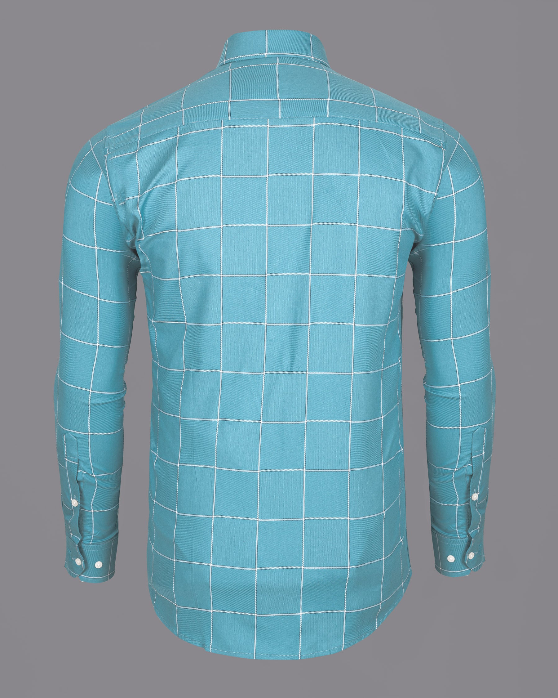 Viking Blue Twill Windowpane Premium Cotton Shirt 5118-38, 5118-H-38, 5118-39, 5118-H-39, 5118-40, 5118-H-40, 5118-42, 5118-H-42, 5118-44, 5118-H-44, 5118-46, 5118-H-46, 5118-48, 5118-H-48, 5118-50, 5118-H-50, 5118-52, 5118-H-52