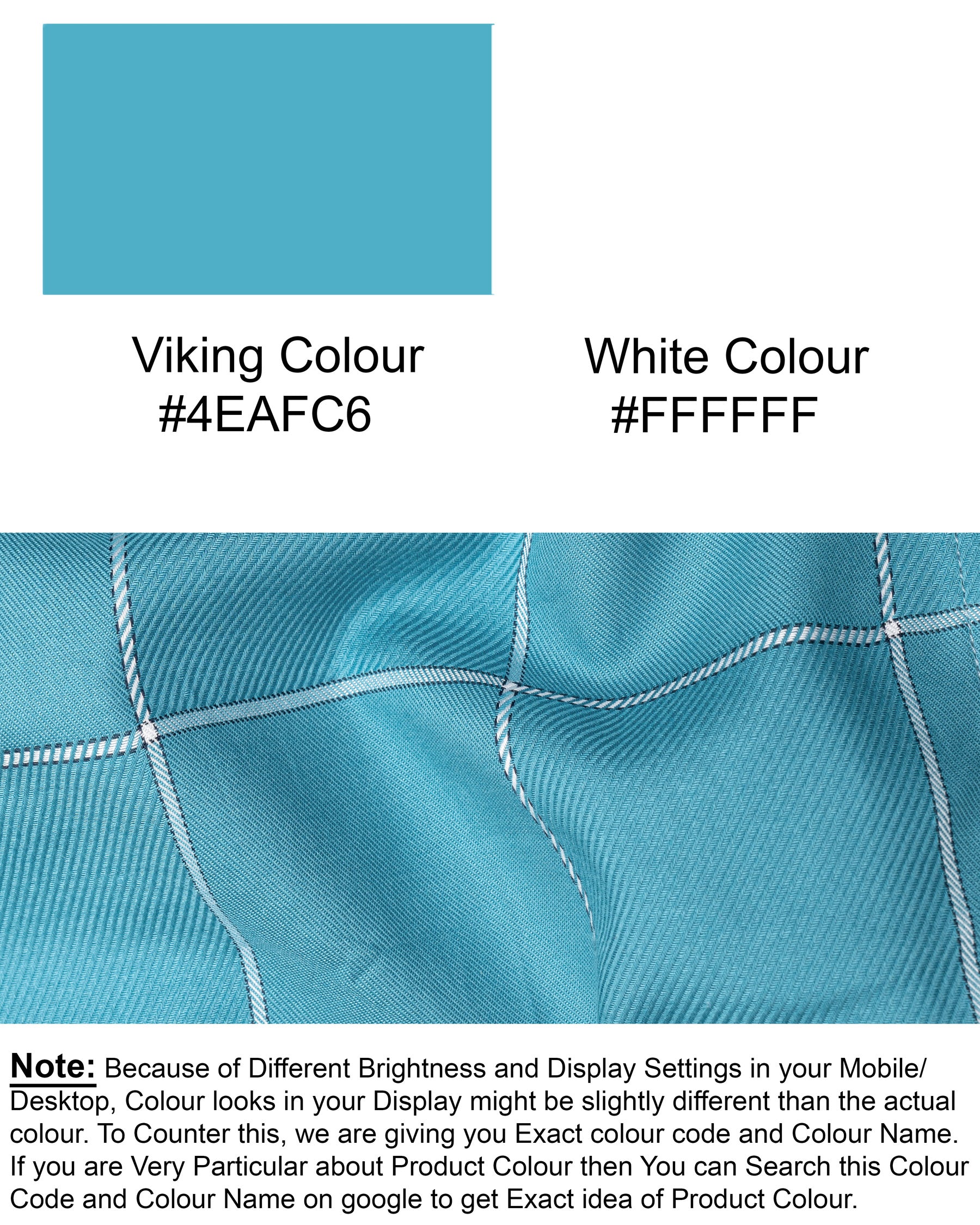 Viking Blue Twill Windowpane Premium Cotton Shirt 5118-38, 5118-H-38, 5118-39, 5118-H-39, 5118-40, 5118-H-40, 5118-42, 5118-H-42, 5118-44, 5118-H-44, 5118-46, 5118-H-46, 5118-48, 5118-H-48, 5118-50, 5118-H-50, 5118-52, 5118-H-52