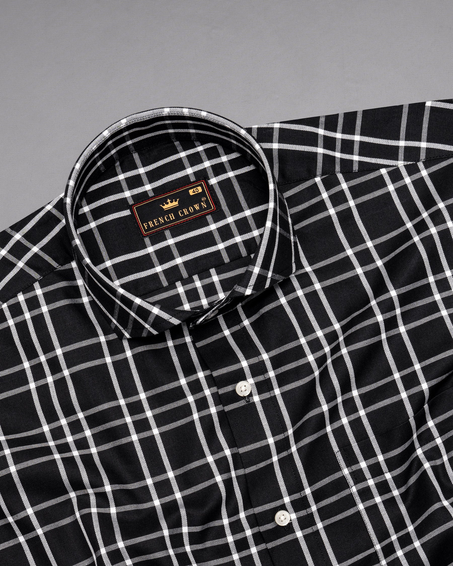 Jade Black Plaid Premium Cotton Shirt 5135-CA-38, 5135-CA-H-38, 5135-CA-39, 5135-CA-H-39, 5135-CA-40, 5135-CA-H-40, 5135-CA-42, 5135-CA-H-42, 5135-CA-44, 5135-CA-H-44, 5135-CA-46, 5135-CA-H-46, 5135-CA-48, 5135-CA-H-48, 5135-CA-50, 5135-CA-H-50, 5135-CA-52, 5135-CA-H-52
