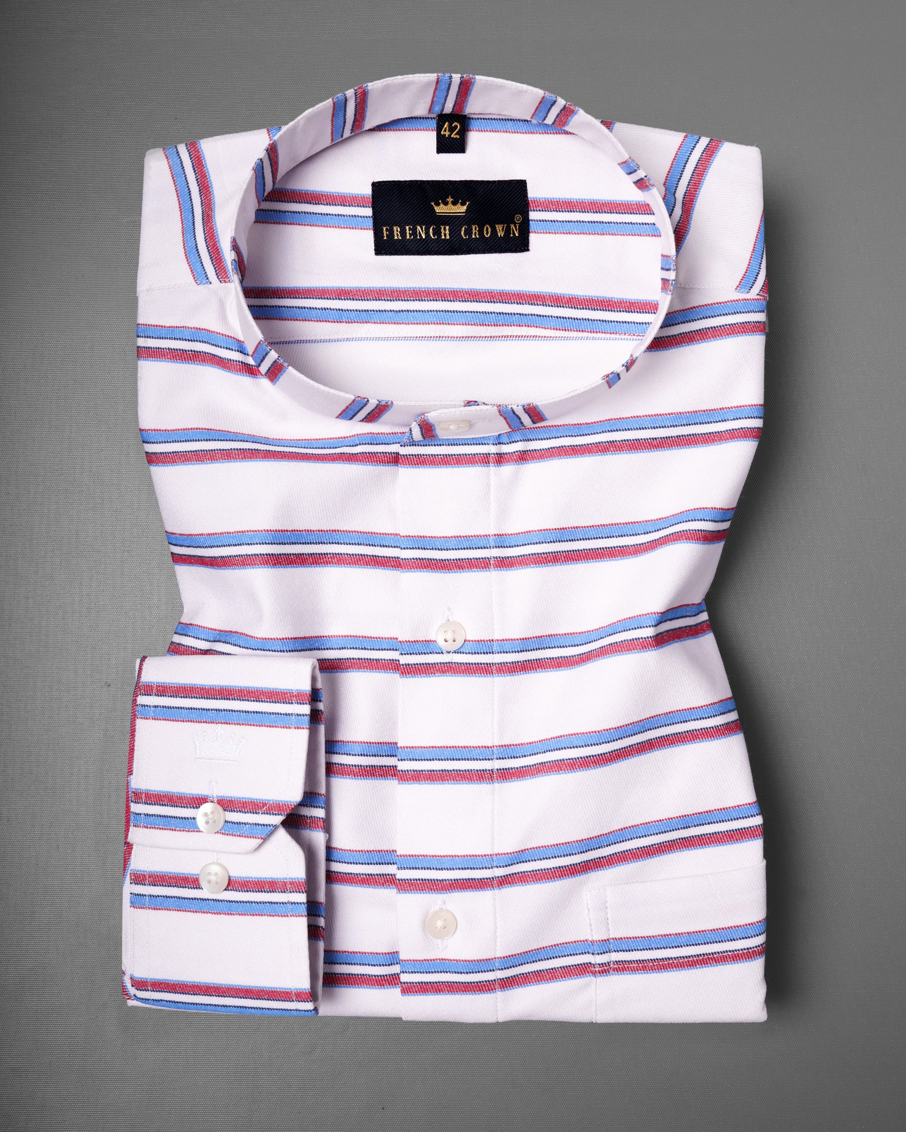 Off White Multicolors Striped Premium Twill Shirt 5294-M-38, 5294-M-H-38, 5294-M-39, 5294-M-H-39, 5294-M-40, 5294-M-H-40, 5294-M-42, 5294-M-H-42, 5294-M-44, 5294-M-H-44, 5294-M-46, 5294-M-H-46, 5294-M-48, 5294-M-H-48, 5294-M-50, 5294-M-H-50, 5294-M-52, 5294-M-H-52