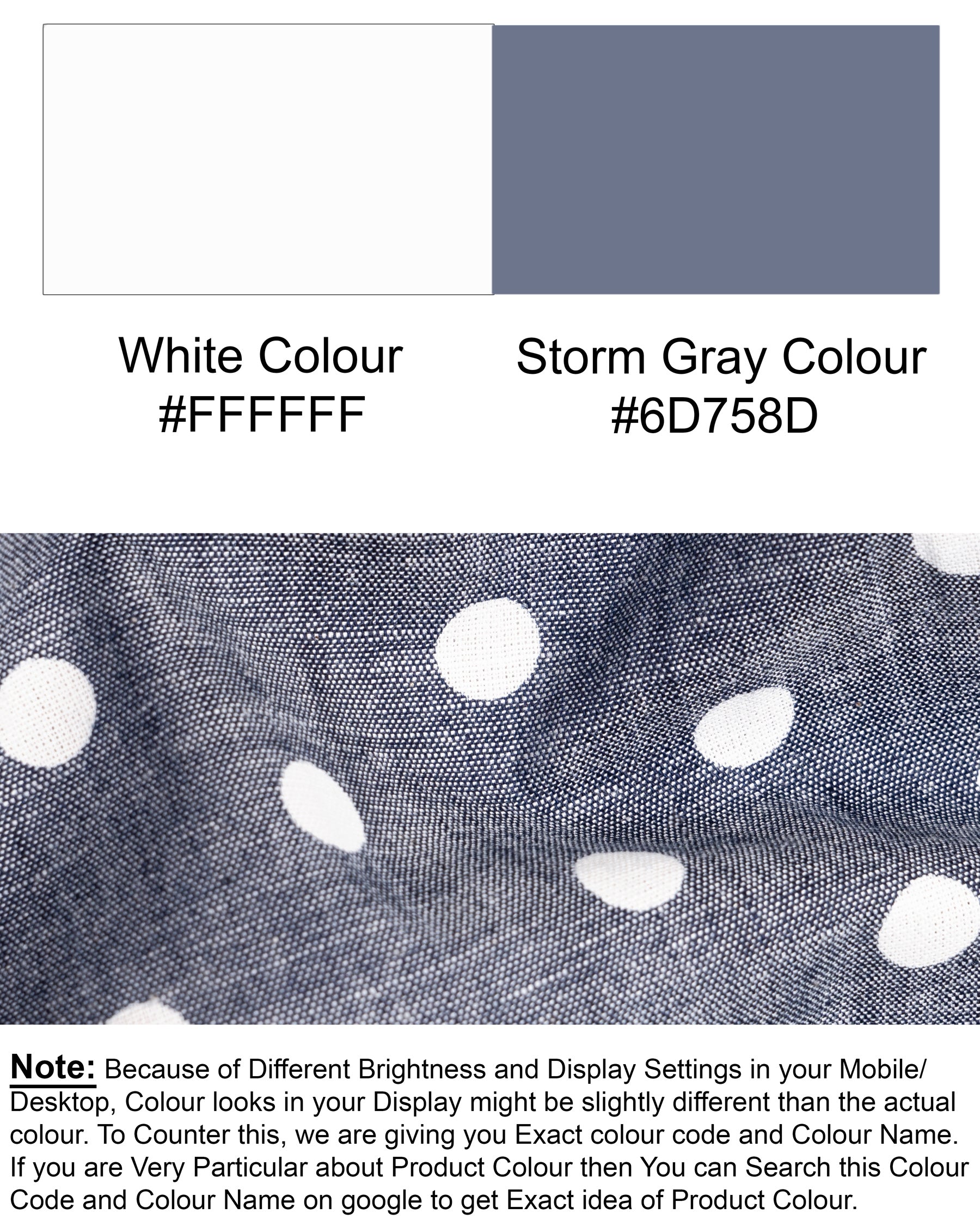 Denim Gray Polka Dotted Chambray Premium Cotton Shirt 5332-BD-38, 5332-BD-H-38, 5332-BD-39, 5332-BD-H-39, 5332-BD-40, 5332-BD-H-40, 5332-BD-42, 5332-BD-H-42, 5332-BD-44, 5332-BD-H-44, 5332-BD-46, 5332-BD-H-46, 5332-BD-48, 5332-BD-H-48, 5332-BD-50, 5332-BD-H-50, 5332-BD-52, 5332-BD-H-52