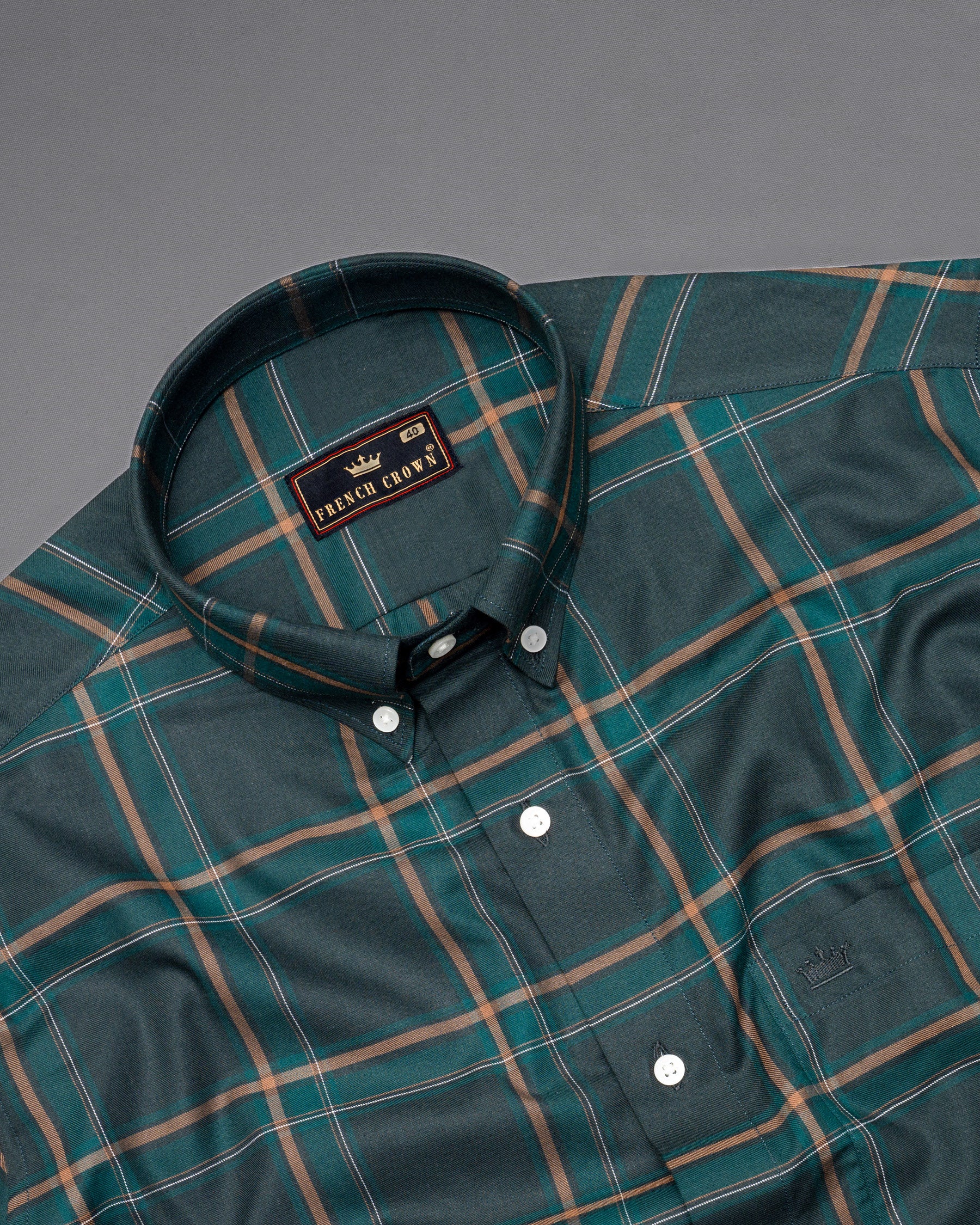 Sherpa Green Twill Plaid Premium Cotton Shirt 5380-BD-38, 5380-BD-H-38, 5380-BD-39, 5380-BD-H-39, 5380-BD-40, 5380-BD-H-40, 5380-BD-42, 5380-BD-H-42, 5380-BD-44, 5380-BD-H-44, 5380-BD-46, 5380-BD-H-46, 5380-BD-48, 5380-BD-H-48, 5380-BD-50, 5380-BD-H-50, 5380-BD-52, 5380-BD-H-52