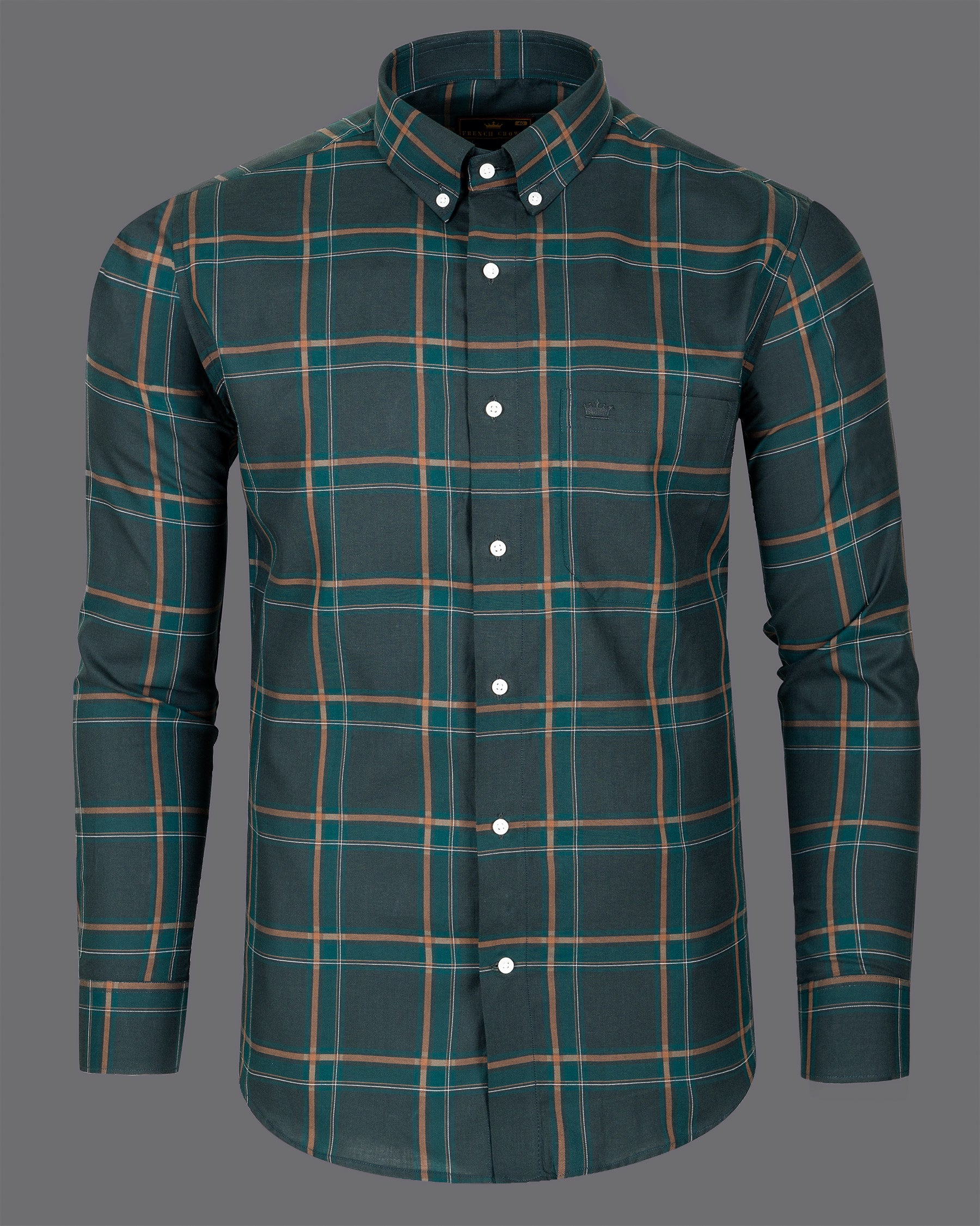Sherpa Green Twill Plaid Premium Cotton Shirt 5380-BD-38, 5380-BD-H-38, 5380-BD-39, 5380-BD-H-39, 5380-BD-40, 5380-BD-H-40, 5380-BD-42, 5380-BD-H-42, 5380-BD-44, 5380-BD-H-44, 5380-BD-46, 5380-BD-H-46, 5380-BD-48, 5380-BD-H-48, 5380-BD-50, 5380-BD-H-50, 5380-BD-52, 5380-BD-H-52