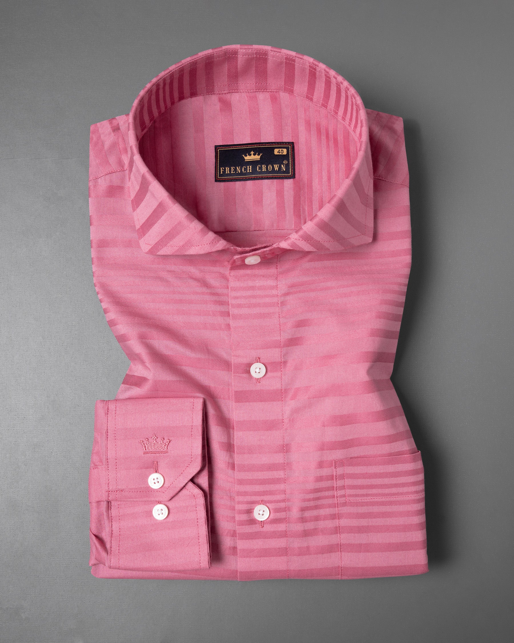 Illusion and Hippie Pink Striped Dobby Textured Premium Giza Cotton Shirt 5426-CA-38, 5426-CA-H-38, 5426-CA-39, 5426-CA-H-39, 5426-CA-40, 5426-CA-H-40, 5426-CA-42, 5426-CA-H-42, 5426-CA-44, 5426-CA-H-44, 5426-CA-46, 5426-CA-H-46, 5426-CA-48, 5426-CA-H-48, 5426-CA-50, 5426-CA-H-50, 5426-CA-52, 5426-CA-H-52