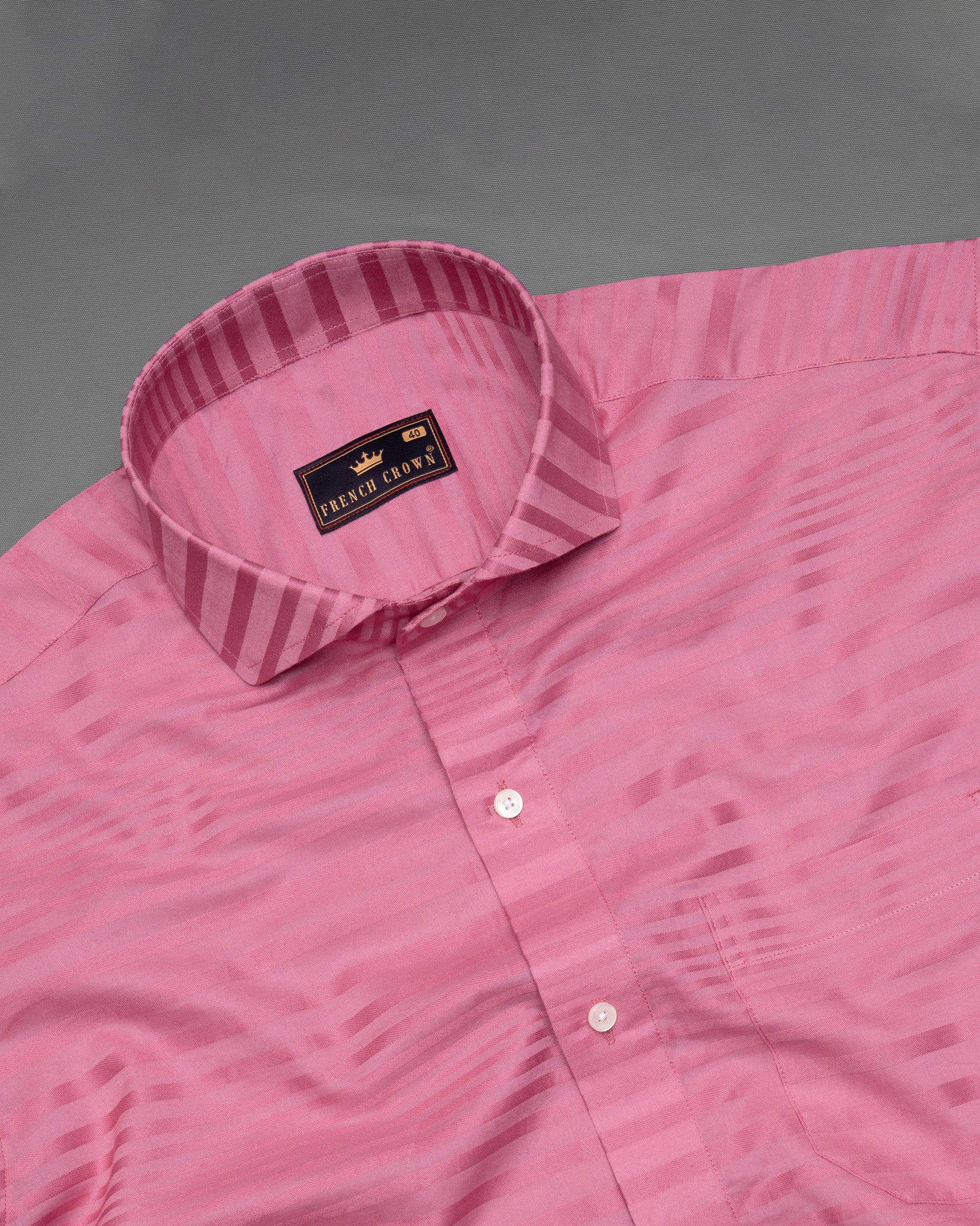 Illusion and Hippie Pink Striped Dobby Textured Premium Giza Cotton Shirt 5426-CA-38, 5426-CA-H-38, 5426-CA-39, 5426-CA-H-39, 5426-CA-40, 5426-CA-H-40, 5426-CA-42, 5426-CA-H-42, 5426-CA-44, 5426-CA-H-44, 5426-CA-46, 5426-CA-H-46, 5426-CA-48, 5426-CA-H-48, 5426-CA-50, 5426-CA-H-50, 5426-CA-52, 5426-CA-H-52