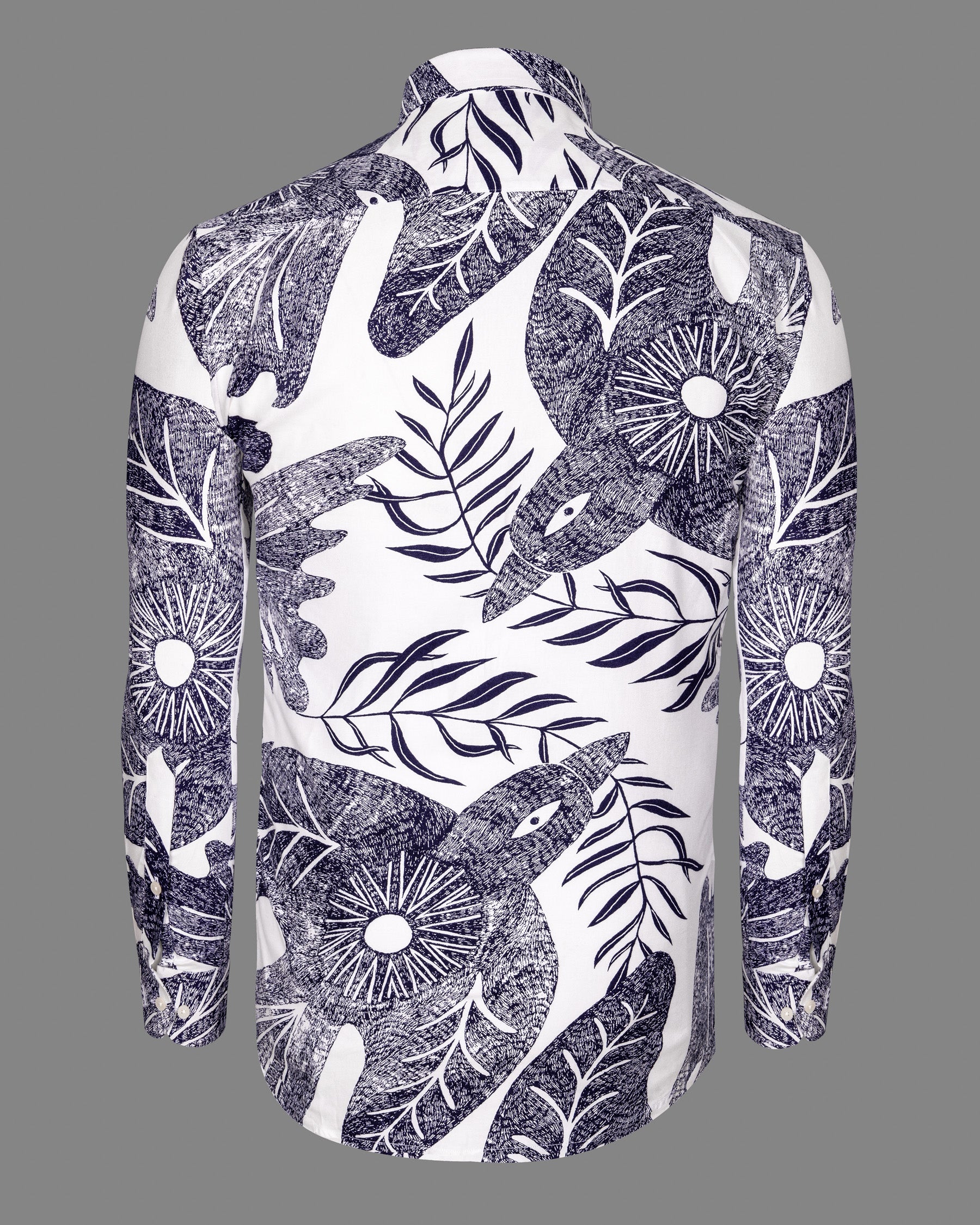 Bright White and Minsk Blue Giant Bird Printed Premium Cotton Shirt 5440-BD-38, 5440-BD-H-38, 5440-BD-39, 5440-BD-H-39, 5440-BD-40, 5440-BD-H-40, 5440-BD-42, 5440-BD-H-42, 5440-BD-44, 5440-BD-H-44, 5440-BD-46, 5440-BD-H-46, 5440-BD-48, 5440-BD-H-48, 5440-BD-50, 5440-BD-H-50, 5440-BD-52, 5440-BD-H-52