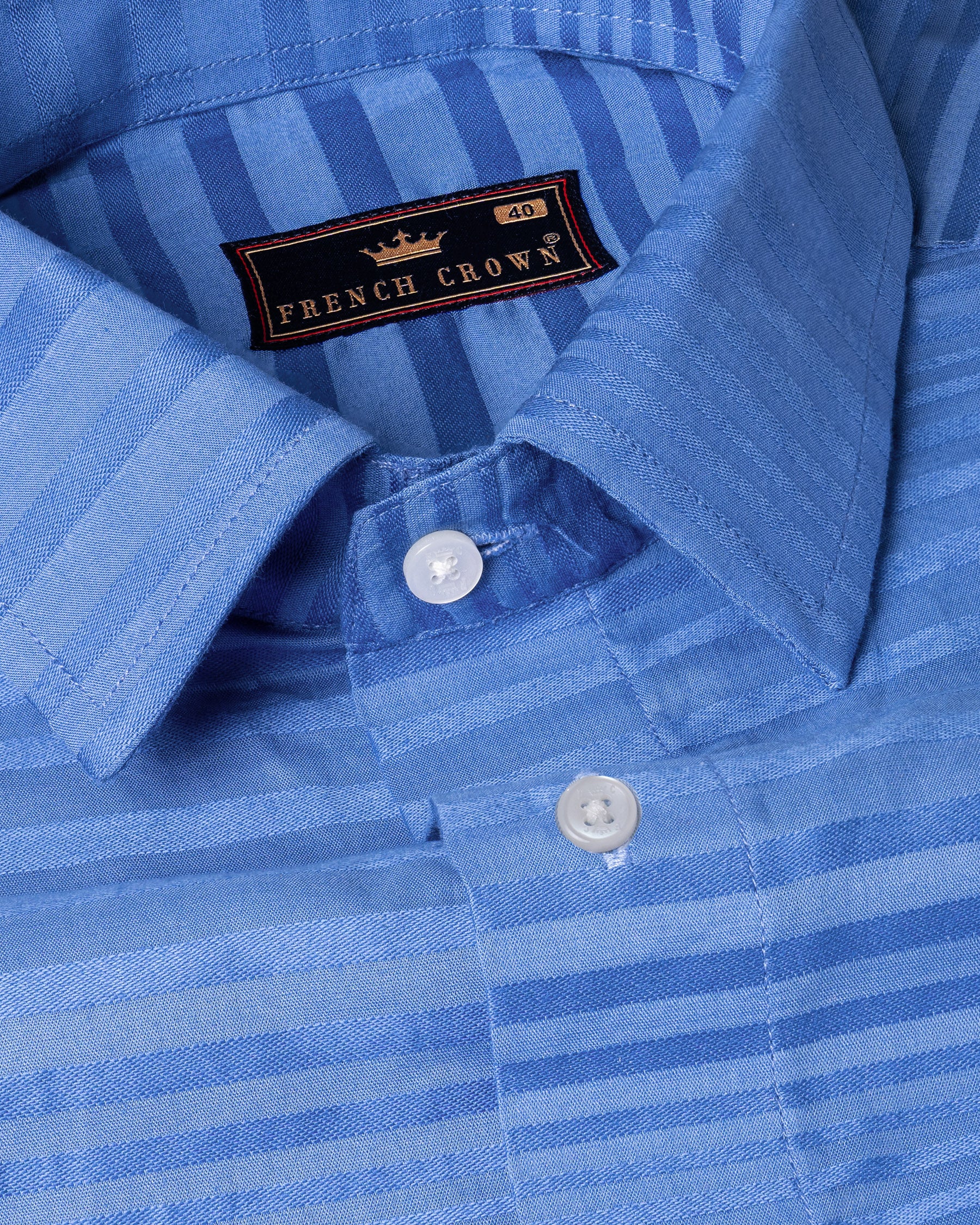 Endeavour Blue Striped Dobby Textured Premium Giza Cotton Shirt 5533-38, 5533-H-38, 5533-39, 5533-H-39, 5533-40, 5533-H-40, 5533-42, 5533-H-42, 5533-44, 5533-H-44, 5533-46, 5533-H-46, 5533-48, 5533-H-48, 5533-50, 5533-H-50, 5533-52, 5533-H-52