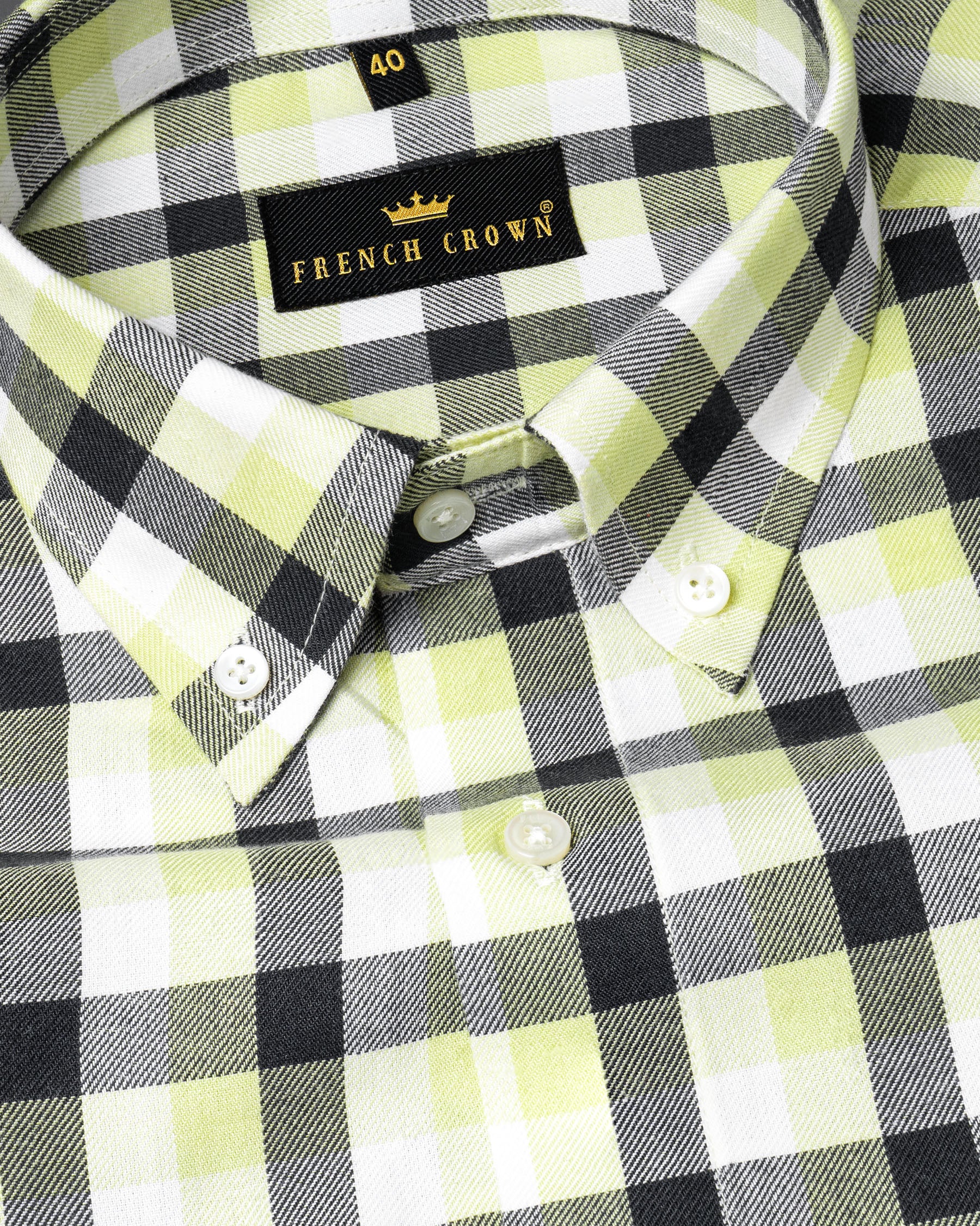 Jade Black with Pale Goldenrod Twill Plaid Premium Cotton Shirt 5700-BD-38, 5700-BD-H-38, 5700-BD-39, 5700-BD-H-39, 5700-BD-40, 5700-BD-H-40, 5700-BD-42, 5700-BD-H-42, 5700-BD-44, 5700-BD-H-44, 5700-BD-46, 5700-BD-H-46, 5700-BD-48, 5700-BD-H-48, 5700-BD-50, 5700-BD-H-50, 5700-BD-52, 5700-BD-H-52