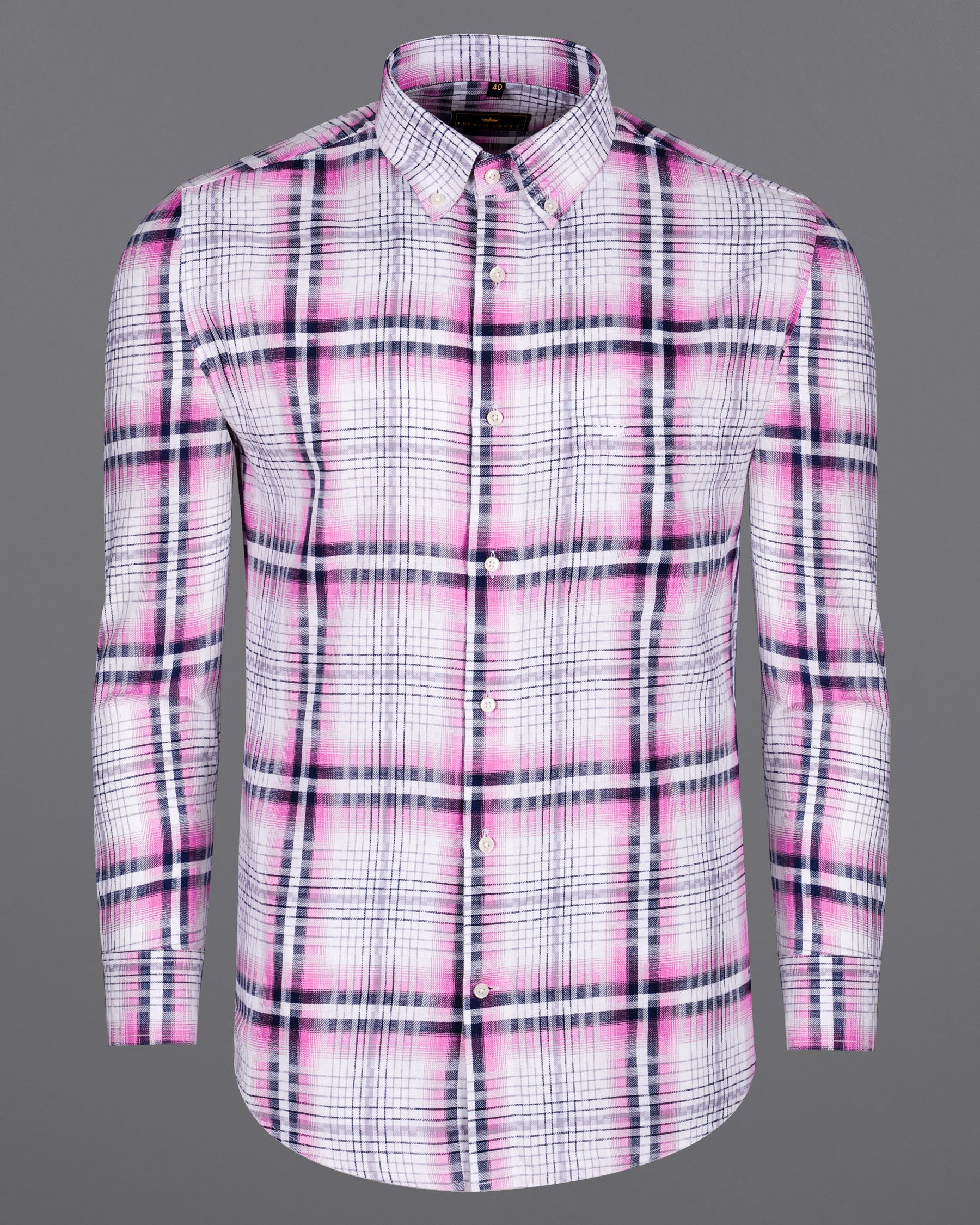 Bright White with Jacarta Blue Twill Plaid Premium Cotton Shirt 5791-BD-38, 5791-BD-H-38, 5791-BD-39, 5791-BD-H-39, 5791-BD-40, 5791-BD-H-40, 5791-BD-42, 5791-BD-H-42, 5791-BD-44, 5791-BD-H-44, 5791-BD-46, 5791-BD-H-46, 5791-BD-48, 5791-BD-H-48, 5791-BD-50, 5791-BD-H-50, 5791-BD-52, 5791-BD-H-52