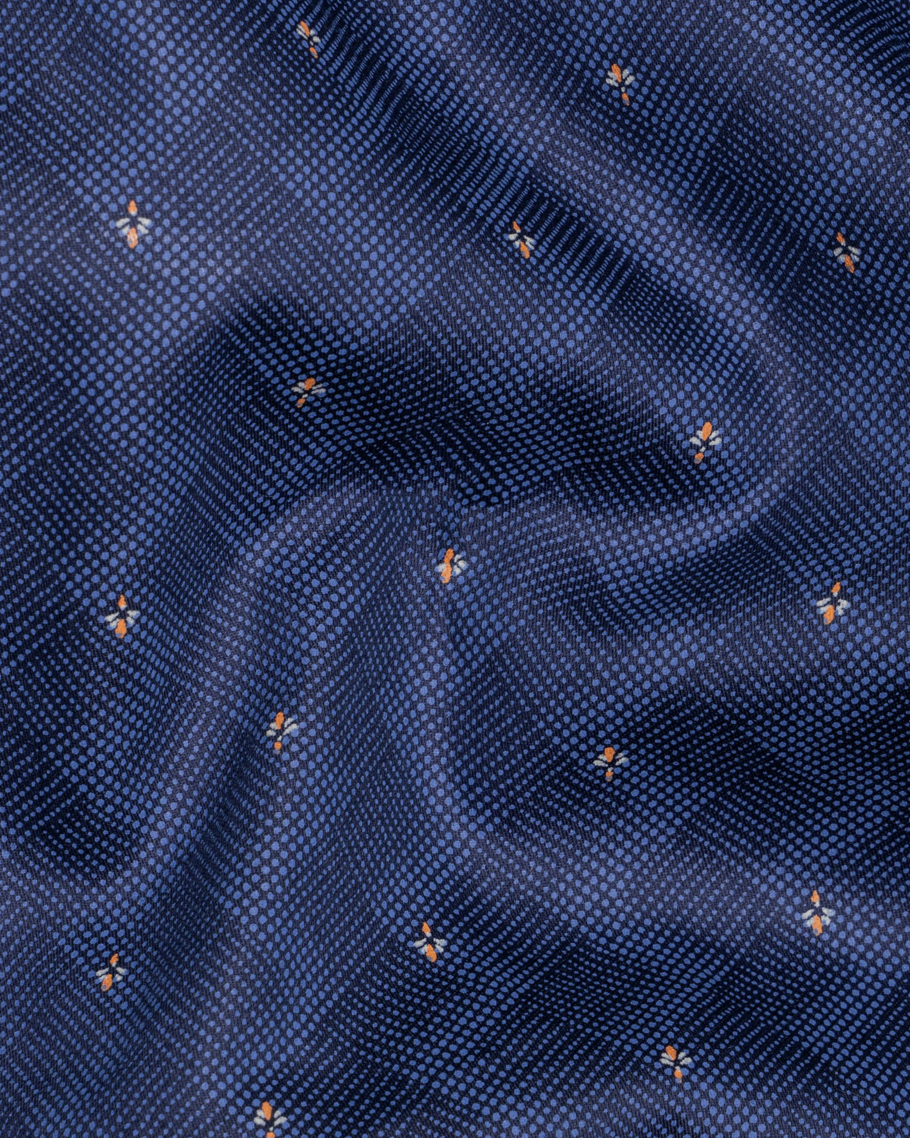 Marriner Blue and Jaffa Orange Geometrical Print Super Soft Premium Cotton Shirt 5836-BLE-38, 5836-BLE-H-38, 5836-BLE-39, 5836-BLE-H-39, 5836-BLE-40, 5836-BLE-H-40, 5836-BLE-42, 5836-BLE-H-42, 5836-BLE-44, 5836-BLE-H-44, 5836-BLE-46, 5836-BLE-H-46, 5836-BLE-48, 5836-BLE-H-48, 5836-BLE-50, 5836-BLE-H-50, 5836-BLE-52, 5836-BLE-H-52