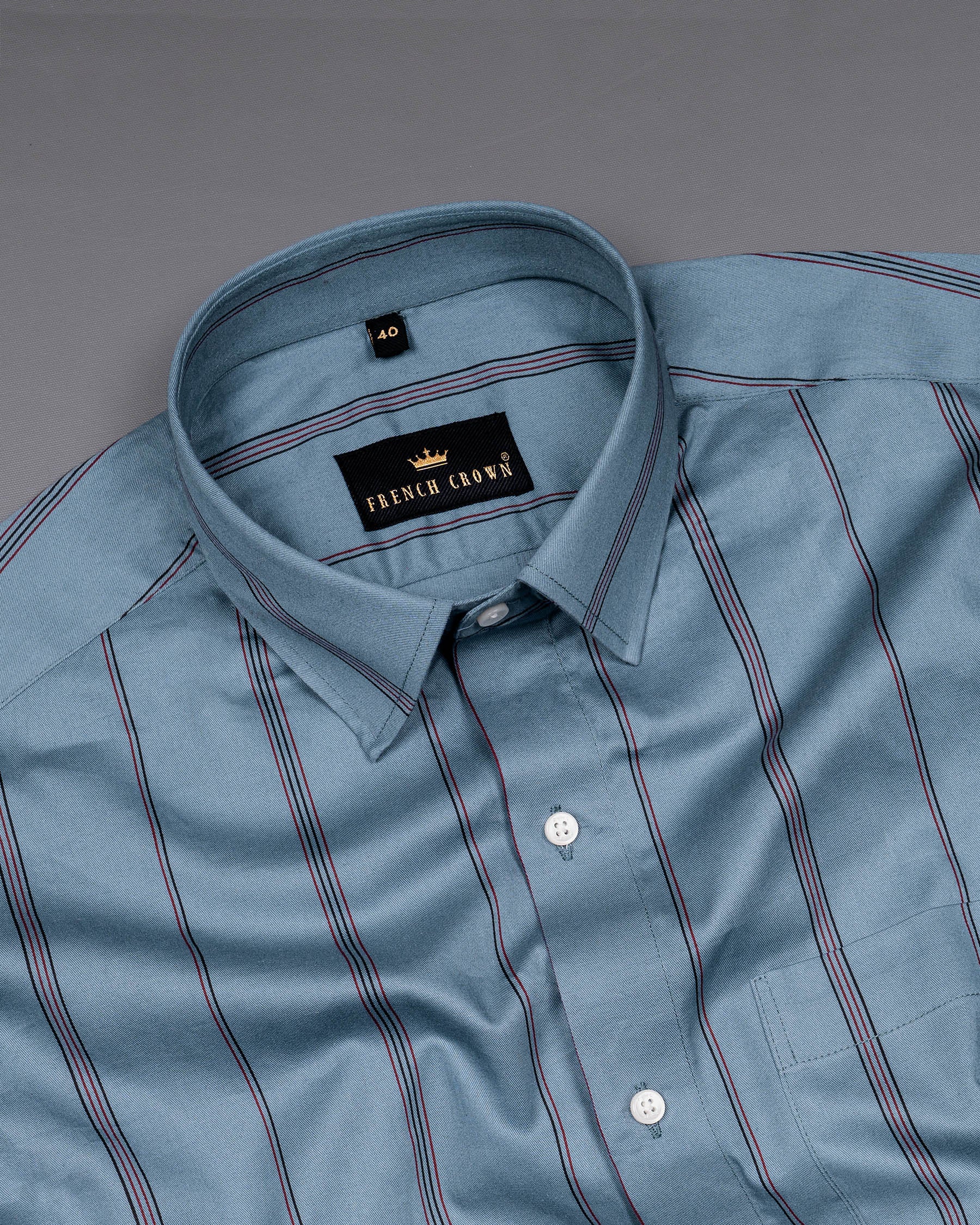 Gothic Grey Striped Royal Oxford Shirt 5983-38, 5983-H-38, 5983-39, 5983-H-39, 5983-40, 5983-H-40, 5983-42, 5983-H-42, 5983-44, 5983-H-44, 5983-46, 5983-H-46, 5983-48, 5983-H-48, 5983-50, 5983-H-50, 5983-52, 5983-H-52